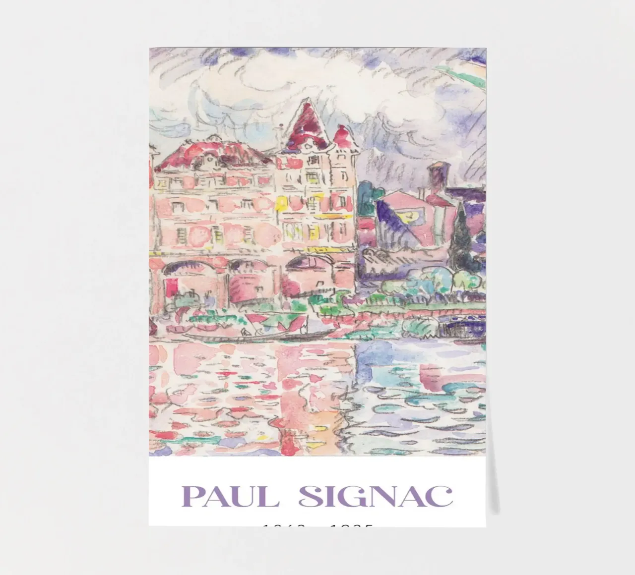 Signac Montauban Pointillist Cityscape Rainbow Print sticker sheet by NorwesClub