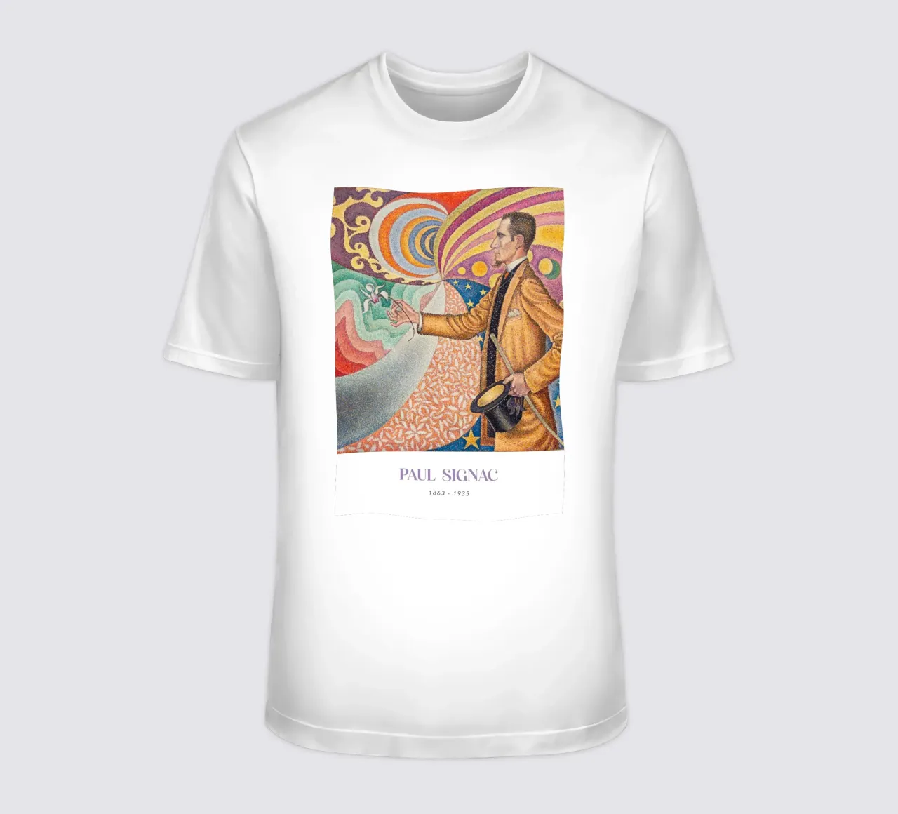 Signac Portrait Fénéon Pointillist Abstract Art Print t-shirt de NorwesClub