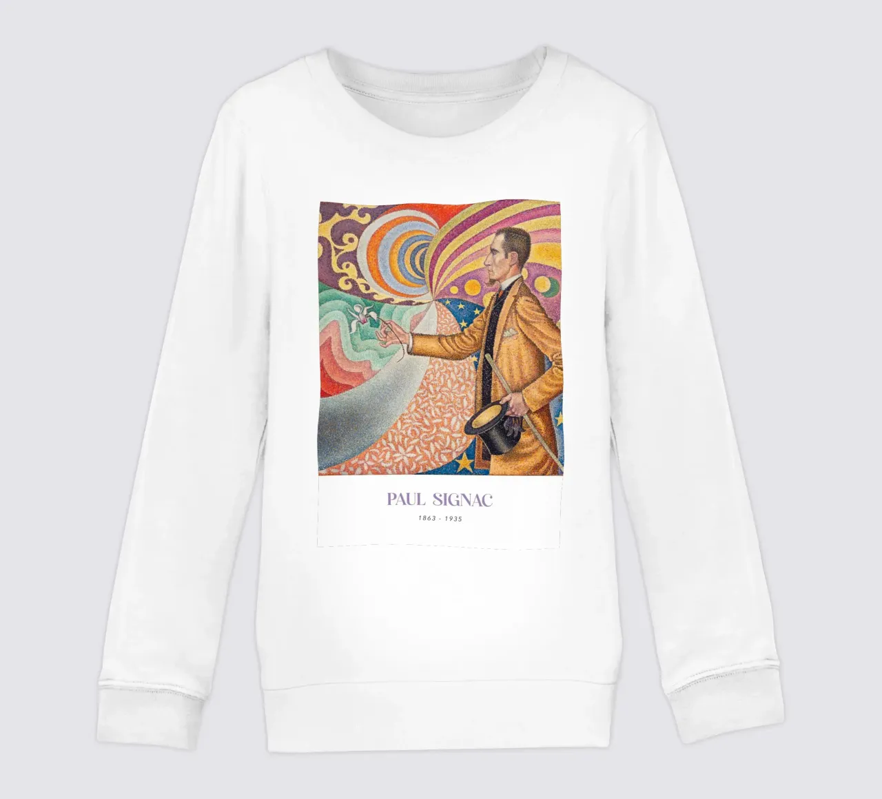 Signac Porträt Fénéon Pointillist Abstract Art Print Kinder Sweatshirt von NorwesClub