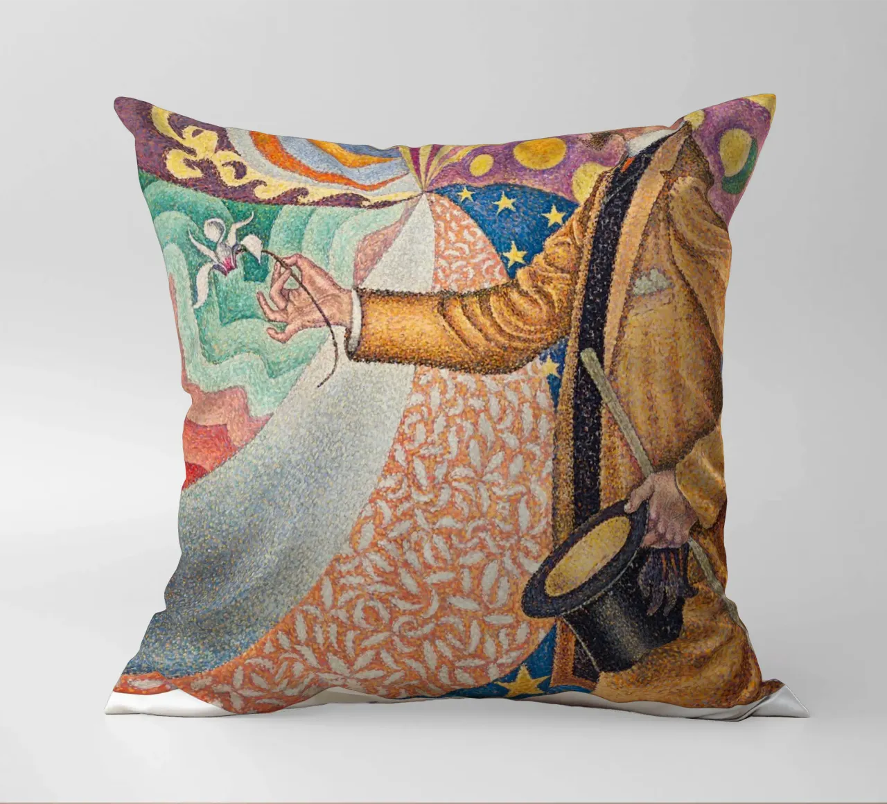 Signac Portrait Fénéon Pointillist Abstract Art Print coussin de NorwesClub