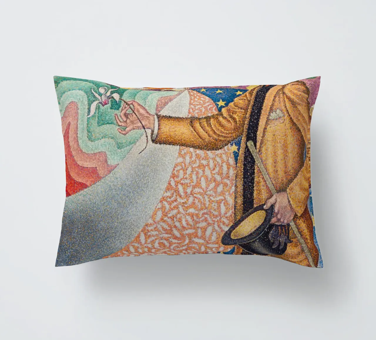 Signac Portrait Fénéon Pointillist Abstract Art Print coussin de NorwesClub