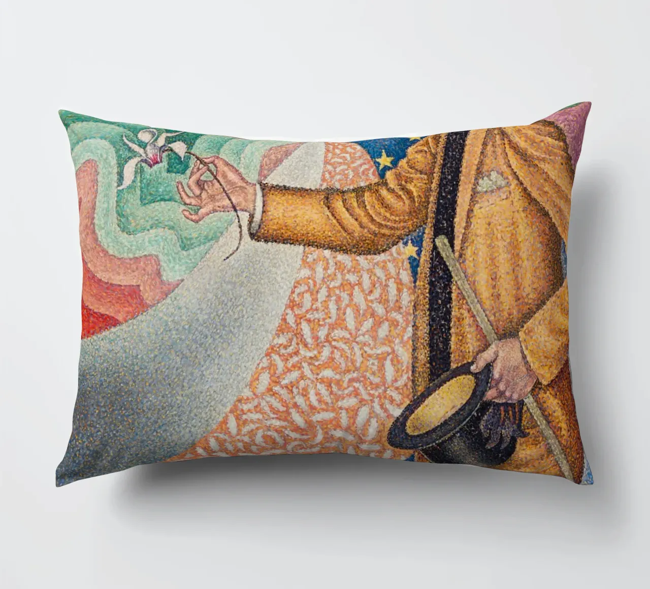 Signac Portrait Fénéon Pointillist Abstract Art Print coussin de NorwesClub