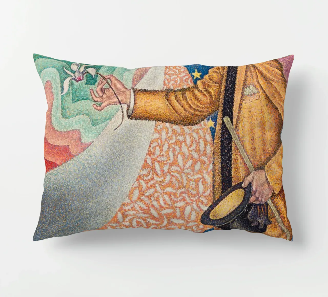 Signac Portrait Fénéon Pointillist Abstract Art Print coussin de NorwesClub
