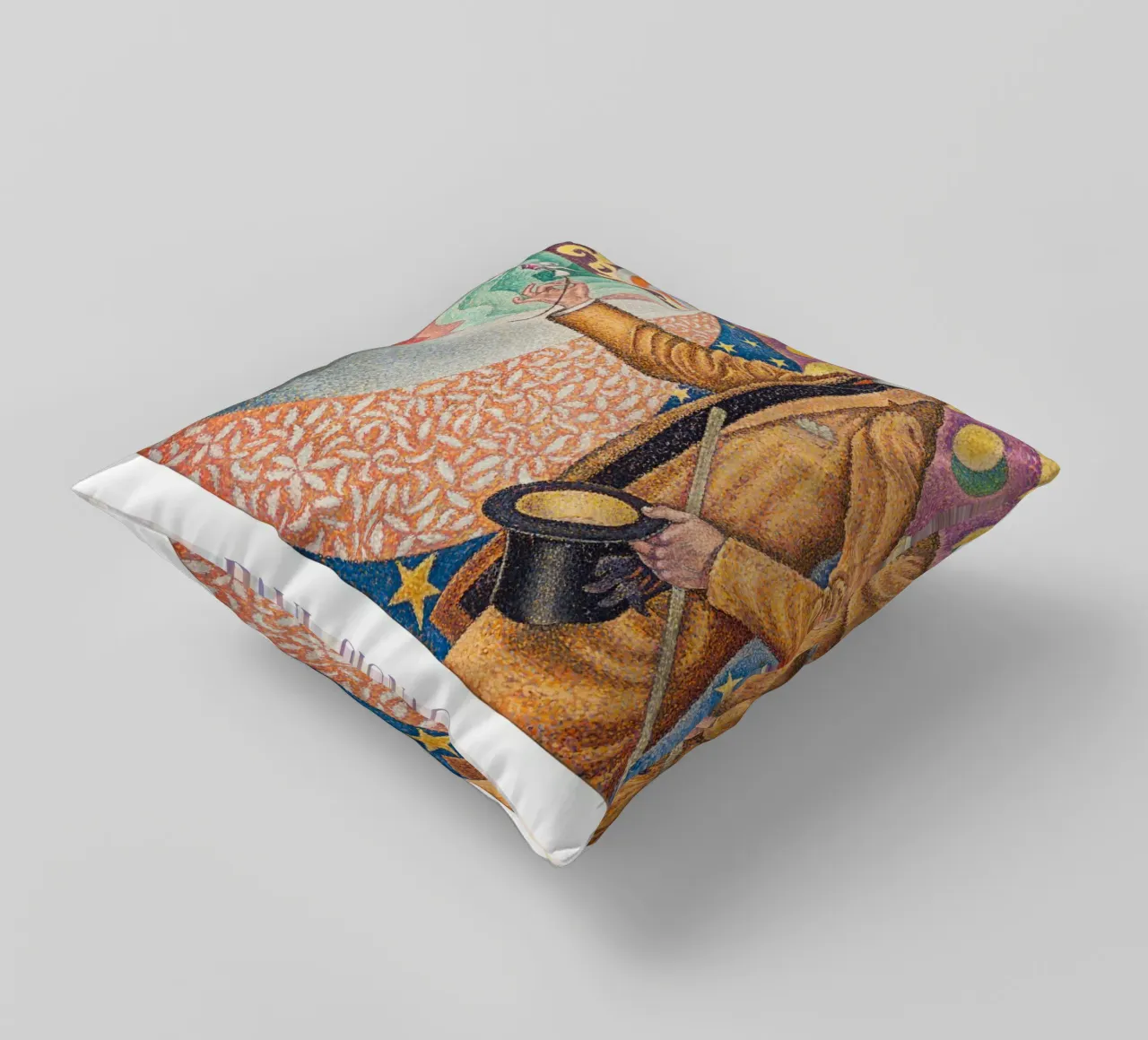 Signac Portrait Fénéon Pointillist Abstract Art Print coussin de NorwesClub