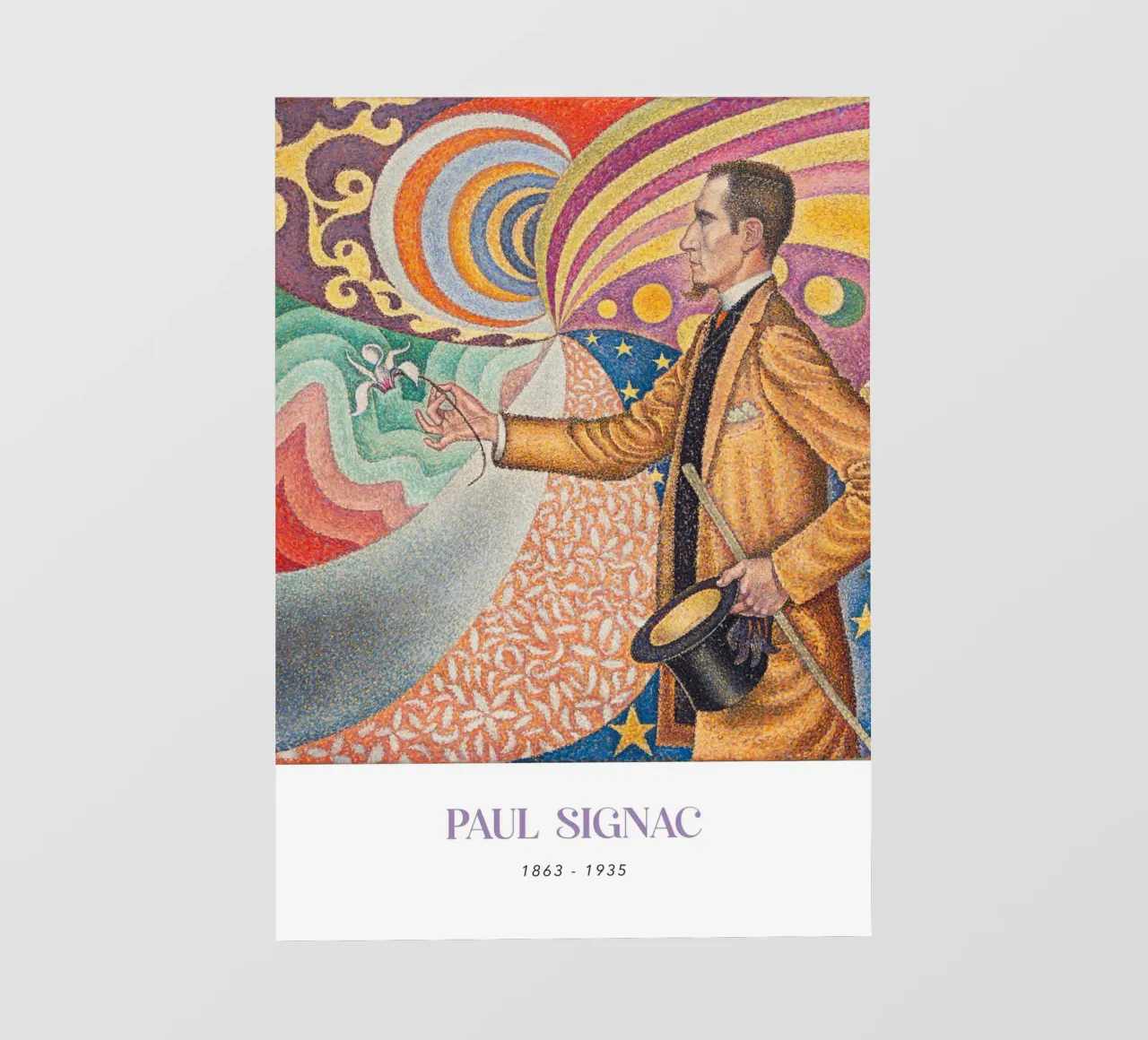 Signac Porträt Fénéon Pointillist Abstract Art Print Backlit Folie von NorwesClub