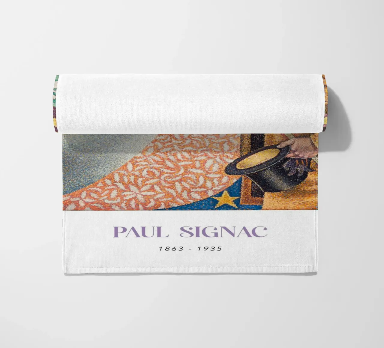 Signac Porträt Fénéon Pointillist Abstract Art Print Strandtuch von NorwesClub
