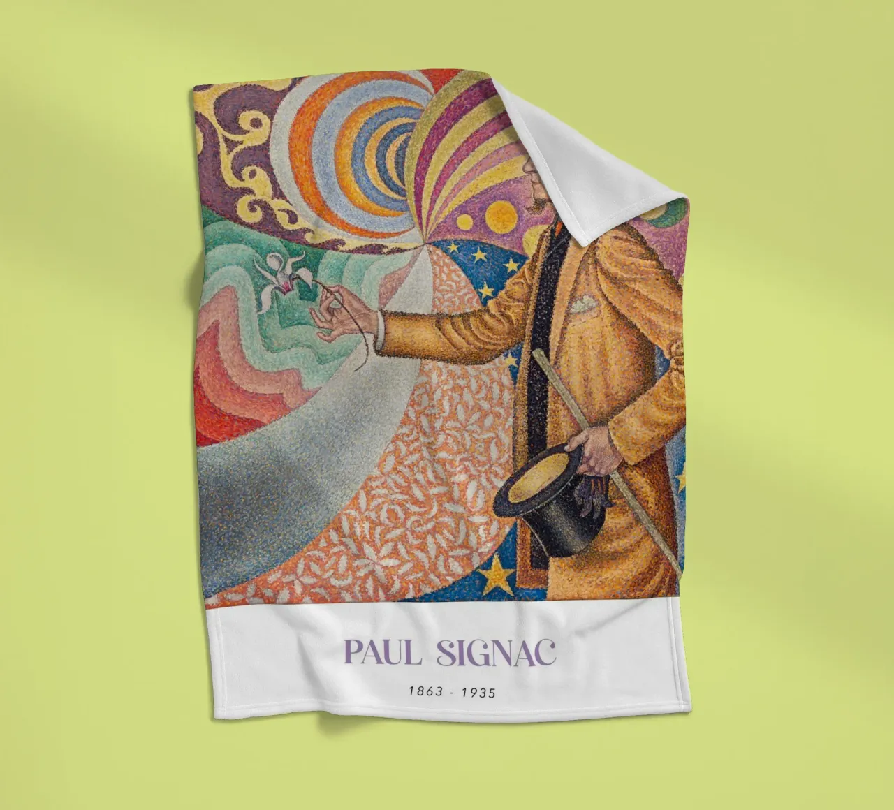 Signac Porträt Fénéon Pointillist Abstract Art Print Fleecedecke von NorwesClub