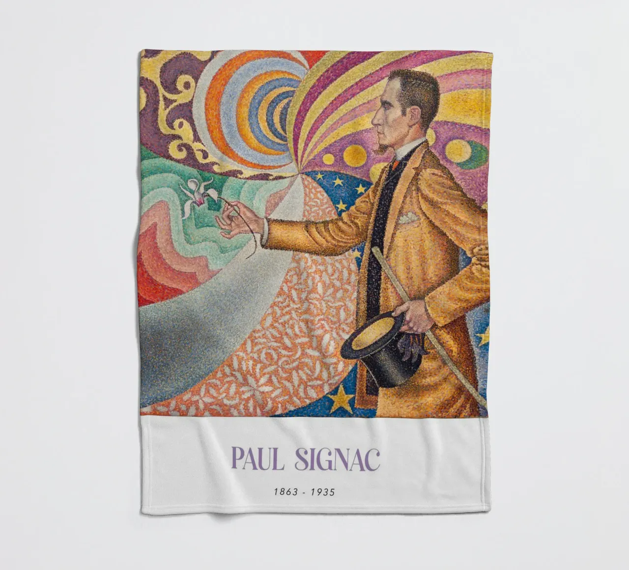 Signac Porträt Fénéon Pointillist Abstract Art Print Fleecedecke von NorwesClub