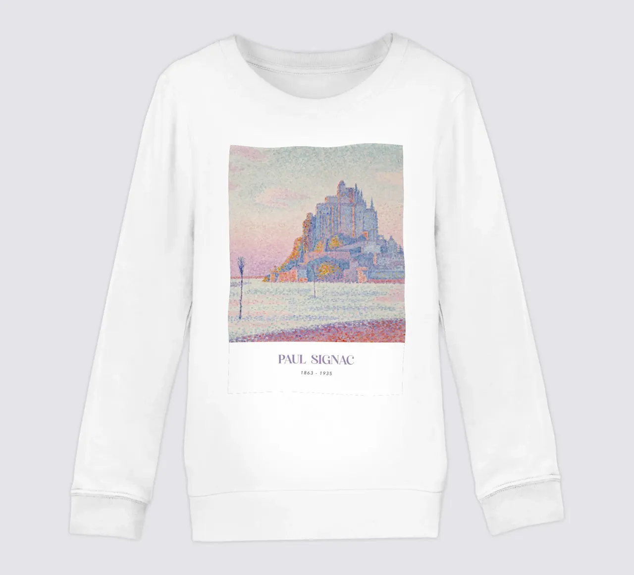 Lámina puntillista de Signac del Monte Saint-Michel sudadera para niño de NorwesClub