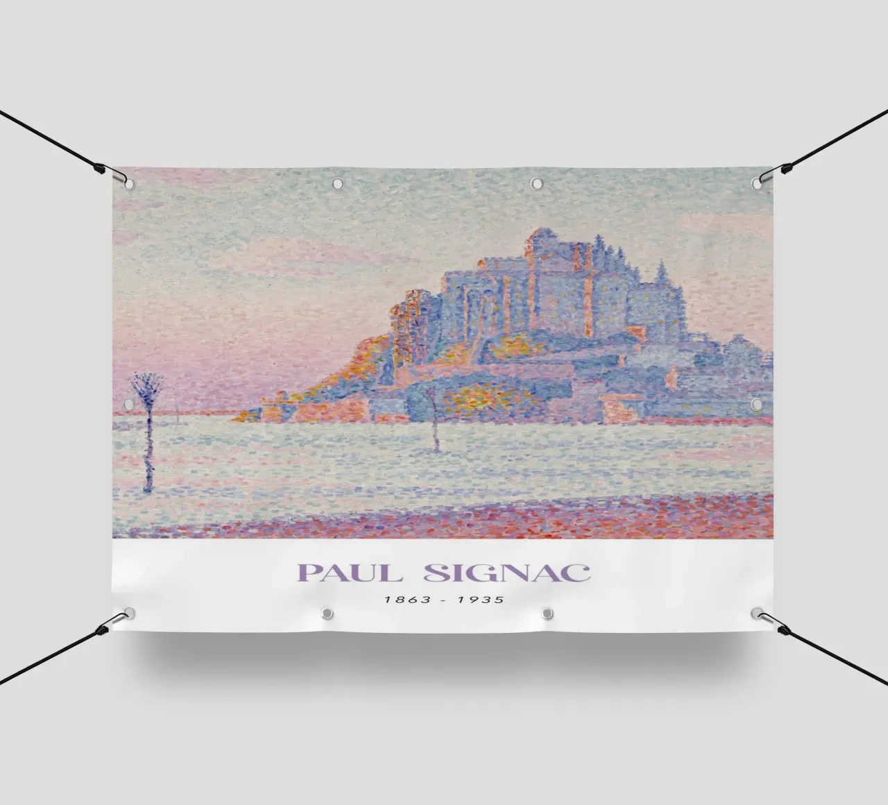 Signac Mont Saint-Michel Pointillist Art Print PVC Plane von NorwesClub