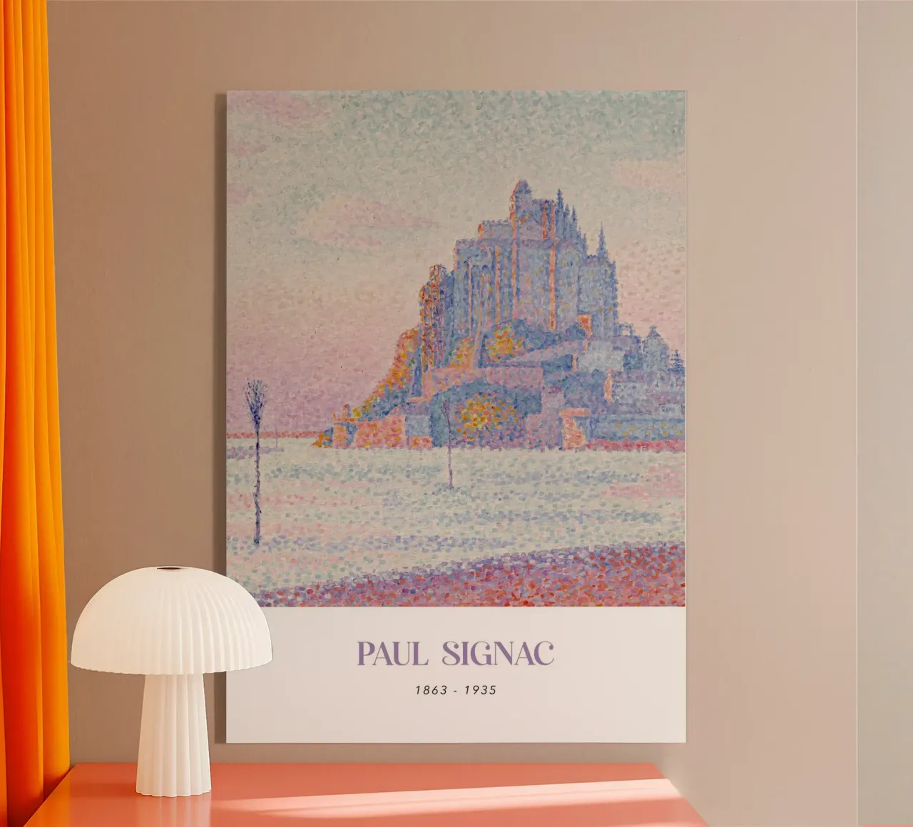 Signac Mont Saint-Michel Pointillist Art Print acrylic glass by NorwesClub
