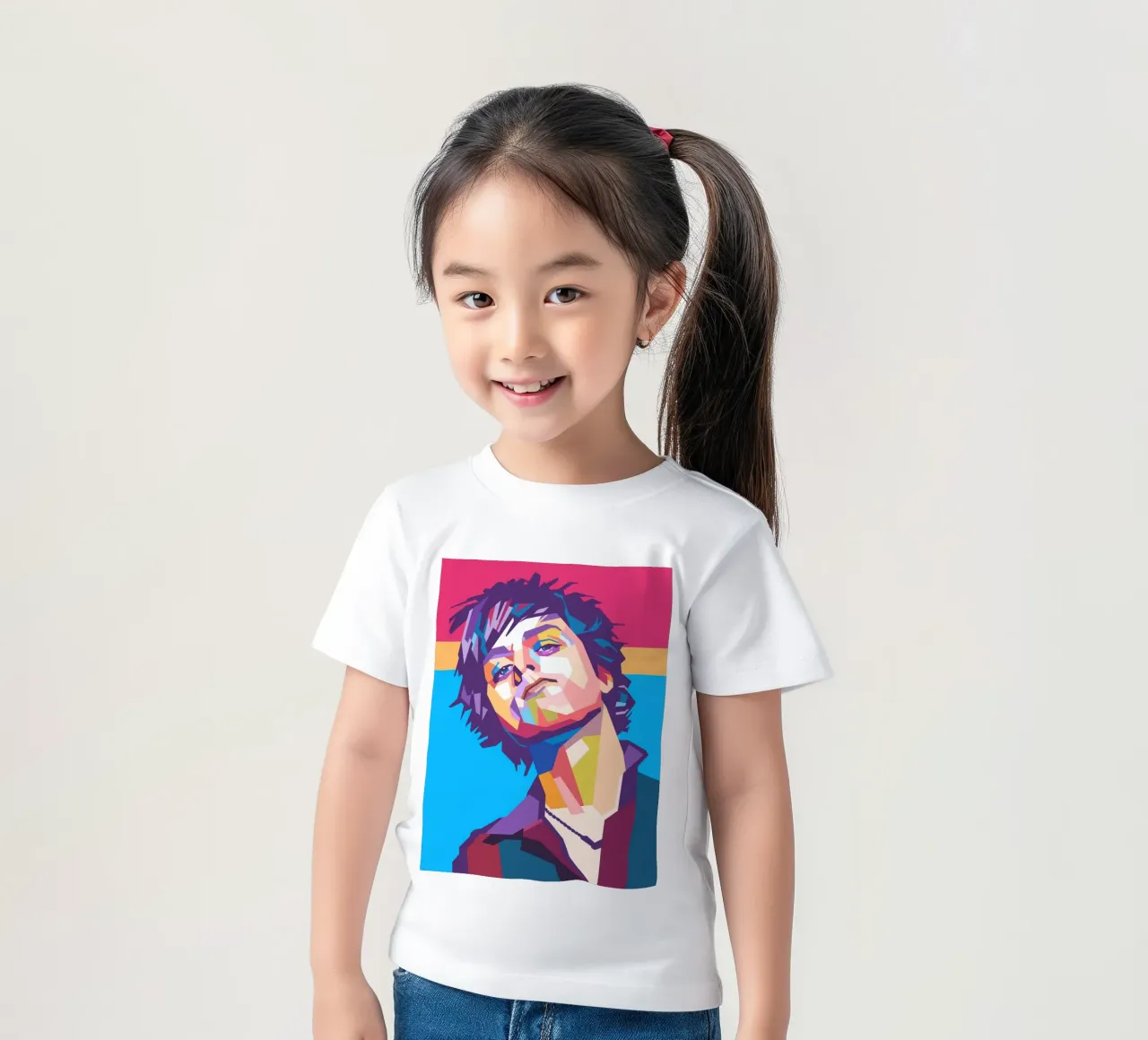 Billie Joe Armstrong Pop-Art Kinder T-Shirt von Hantamrata