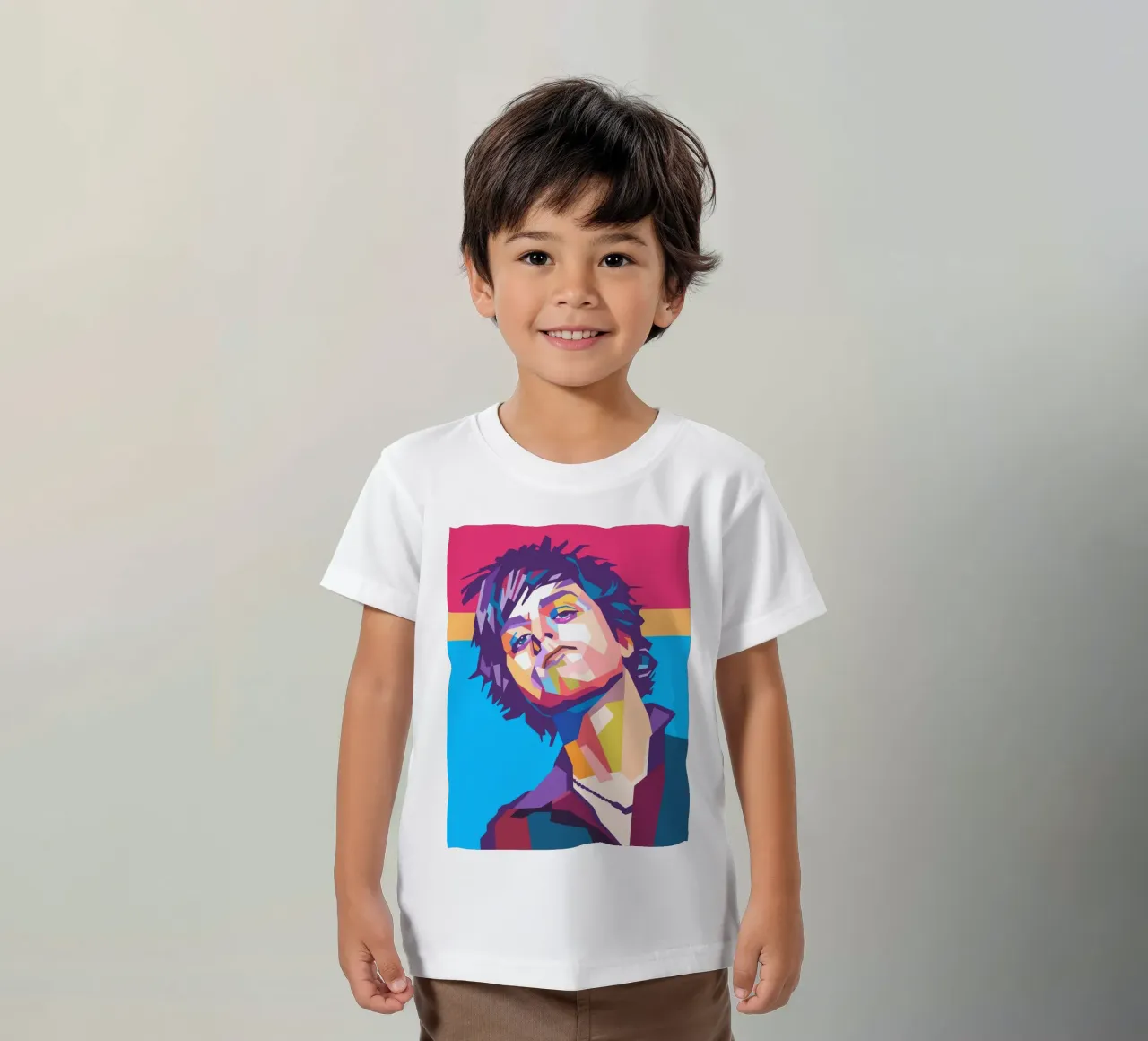 Billie Joe Armstrong Pop-Art Kinder T-Shirt von Hantamrata