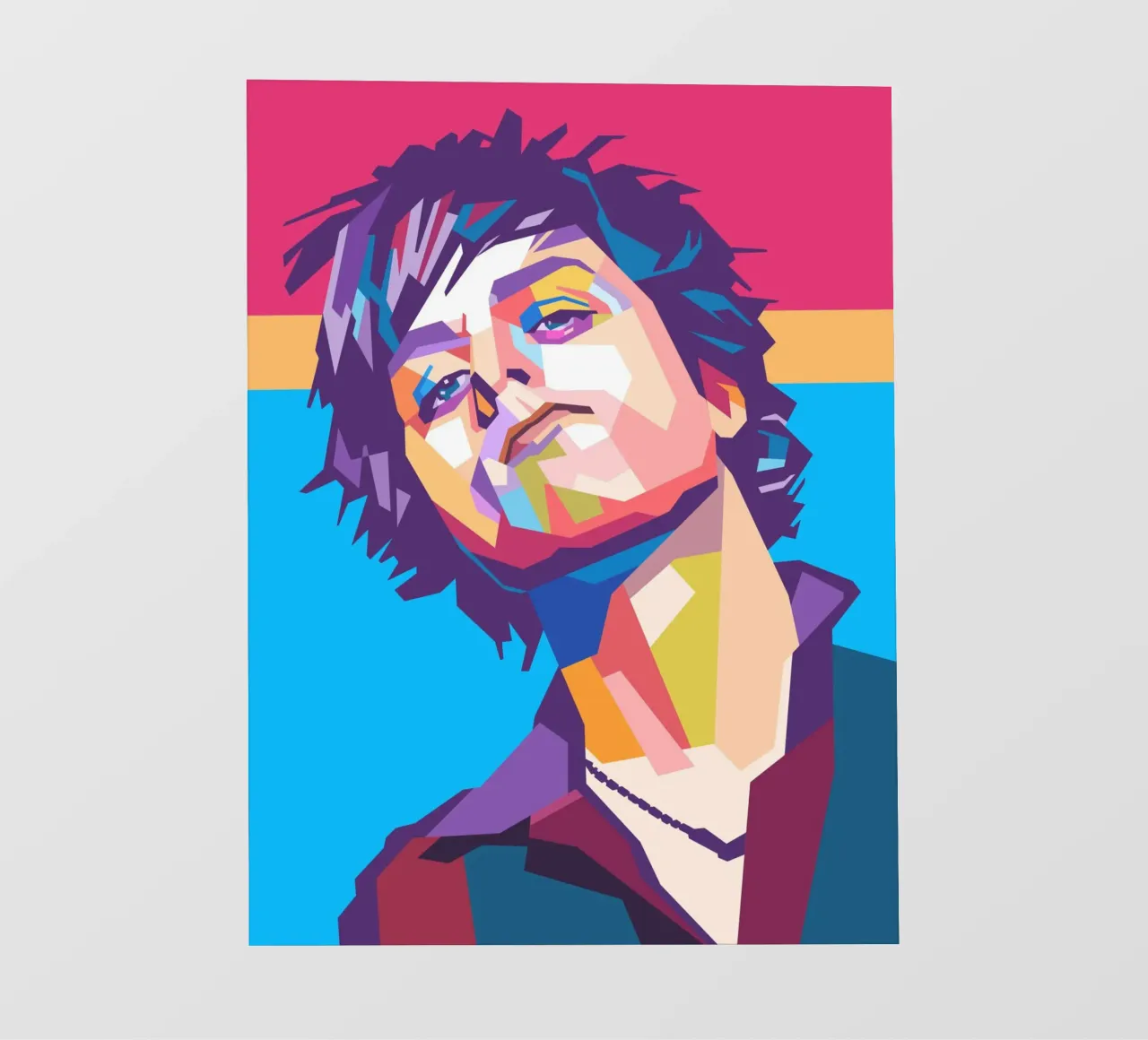 Billie Joe Armstrong pop art telo in pvc da Hantamrata