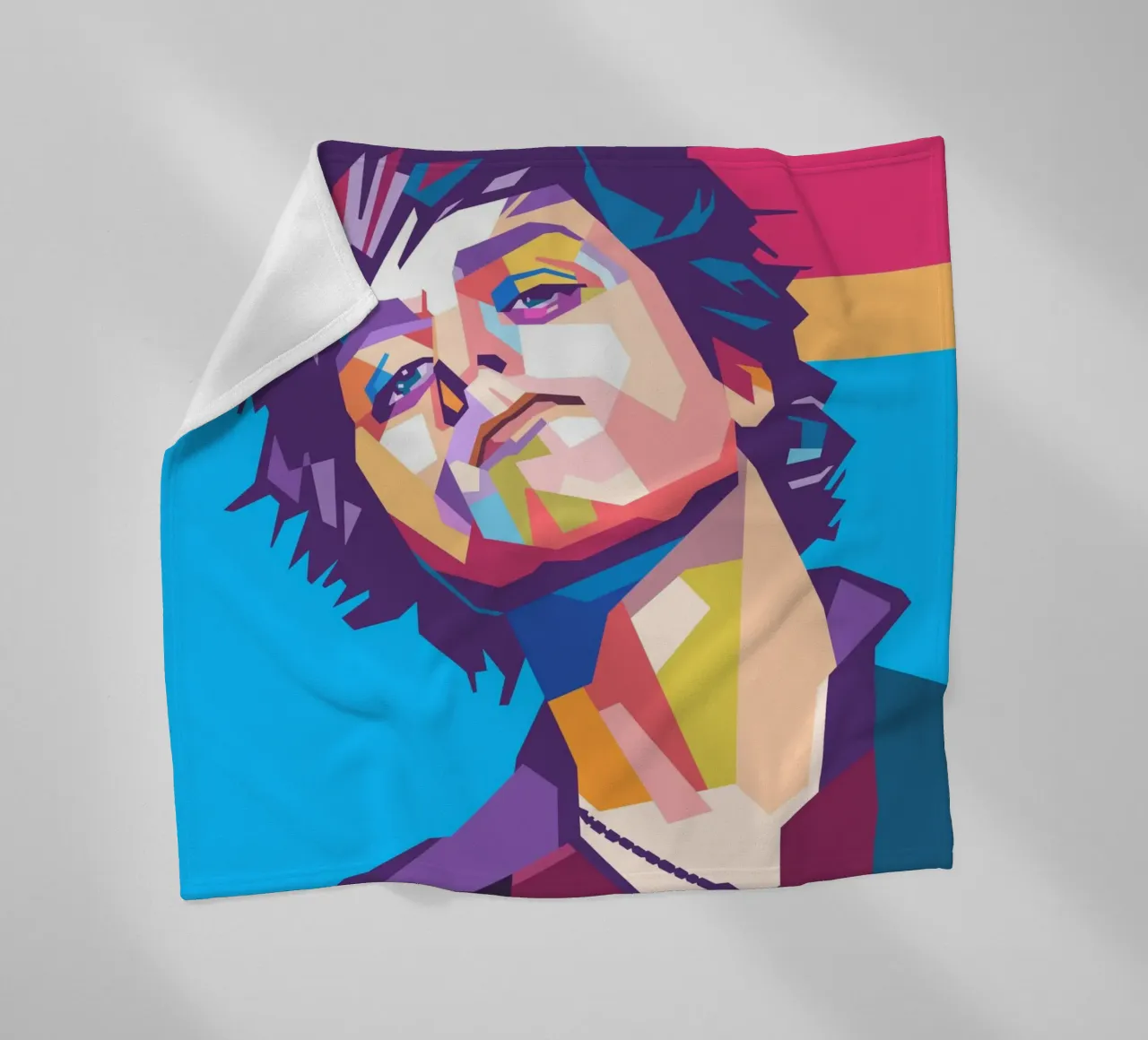 Billie Joe Armstrong pop art fleece blanket by Hantamrata
