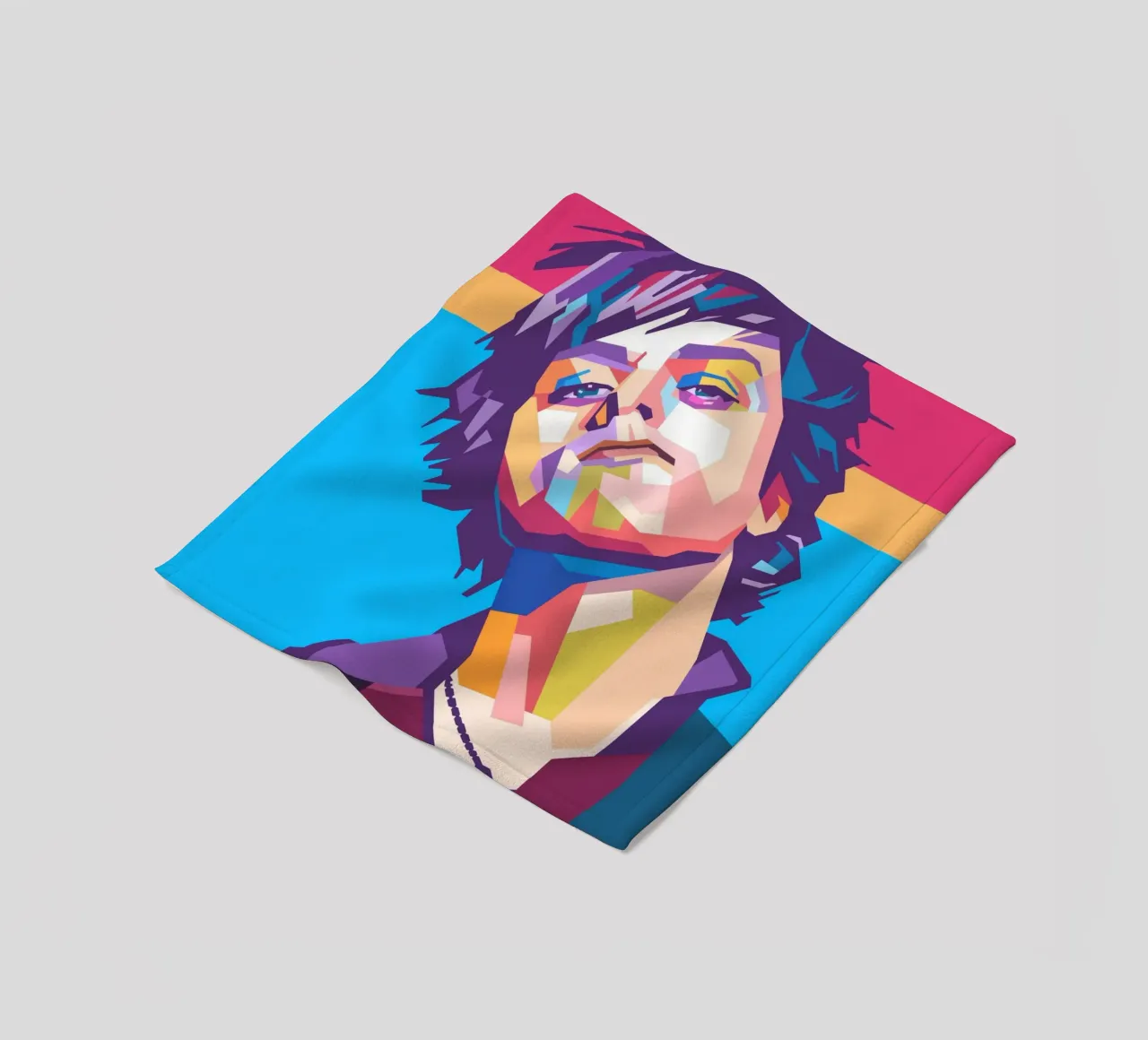 Billie Joe Armstrong pop art fleece blanket by Hantamrata