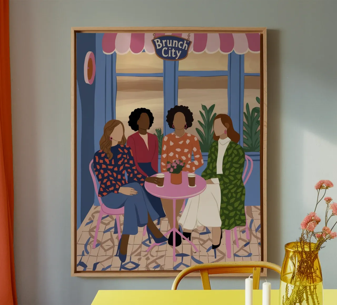 Delightful Brunch Gathering canvas by Fine Sanctuary