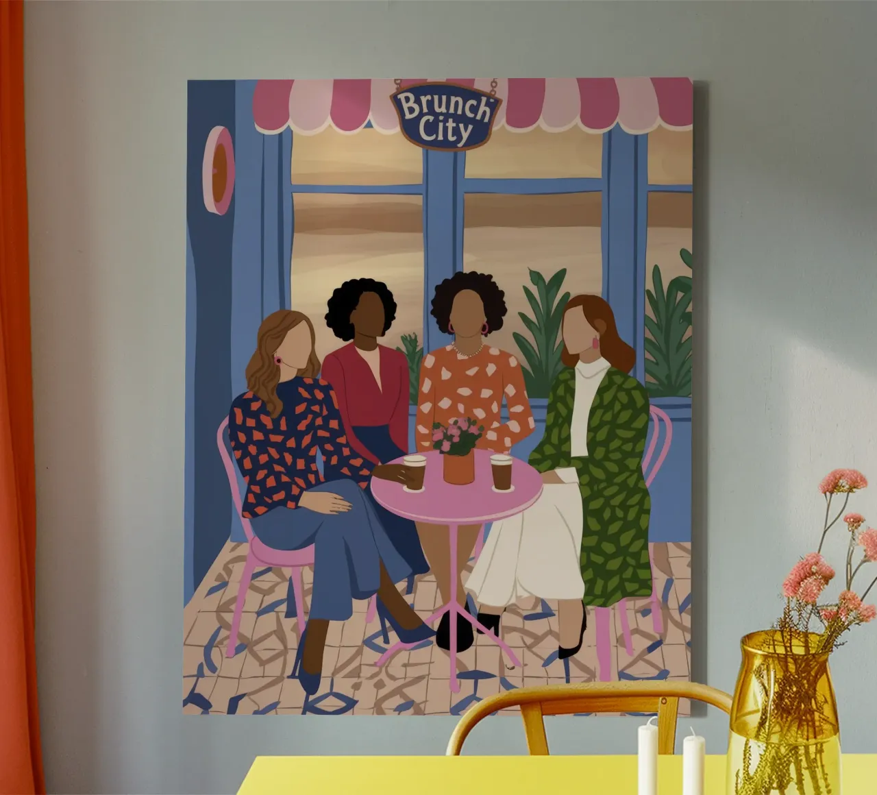 Delightful Brunch Gathering canvas by Fine Sanctuary