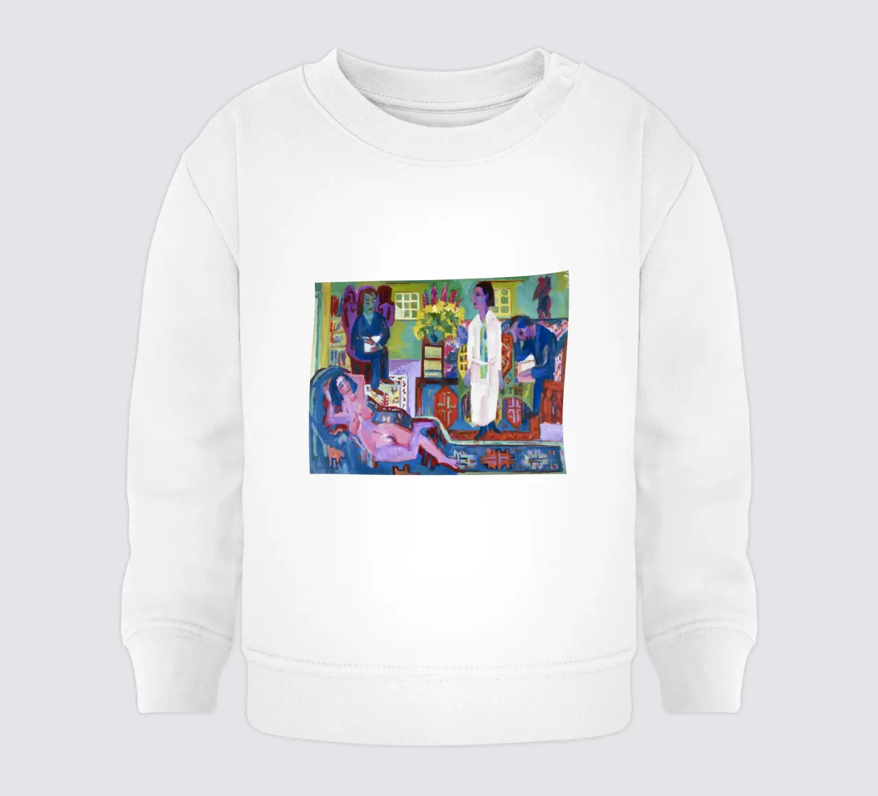 Kirchner Modern Bohemia German Expressionist Print sudadera de bebé de NorwesClub