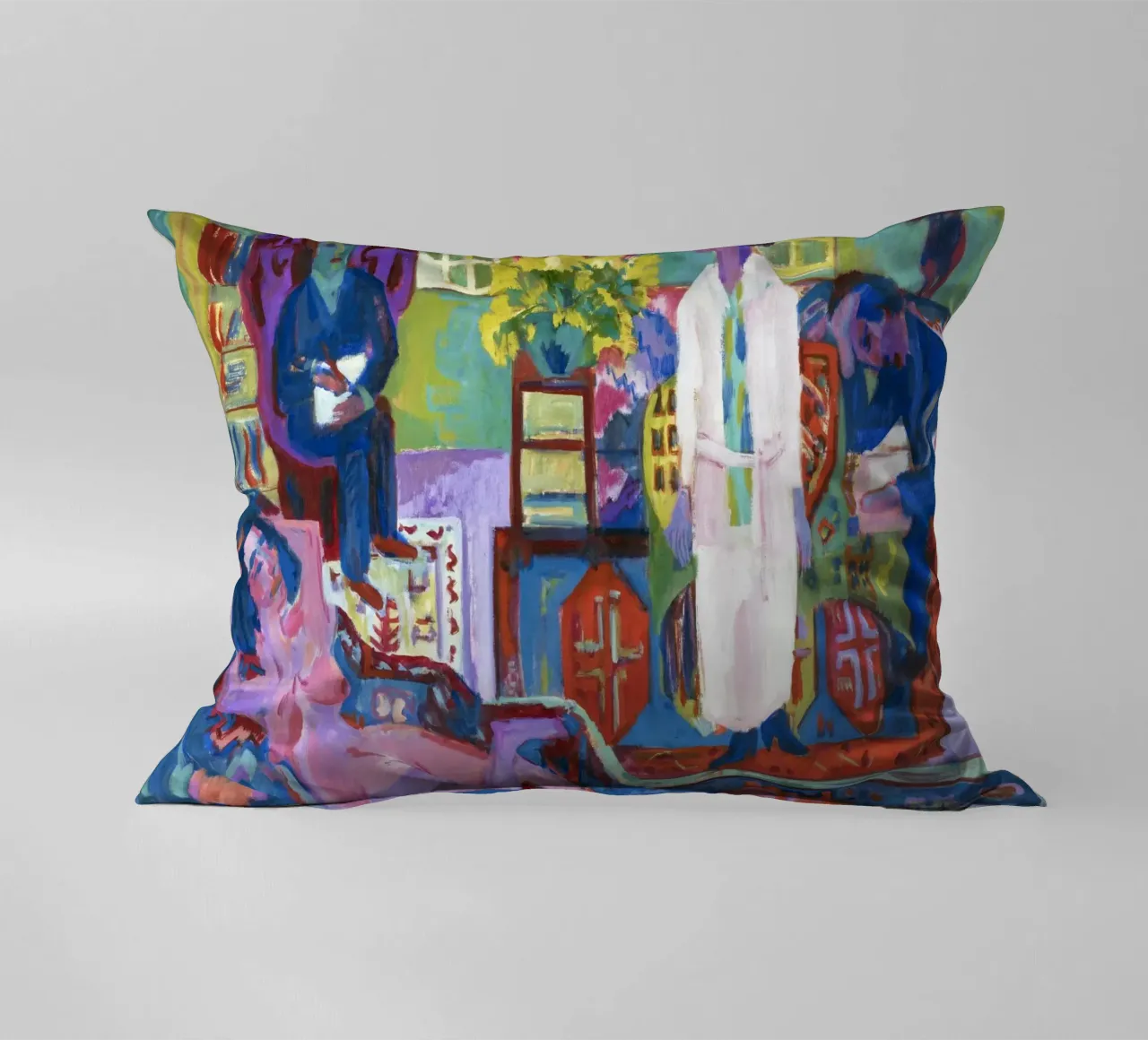 Kirchner Modern Bohemia German Expressionist Print decorative cushion by NorwesClub