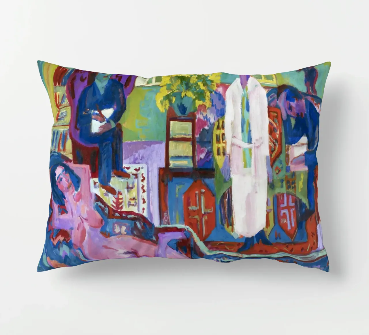 Kirchner Modern Bohemia German Expressionist Print decorative cushion by NorwesClub