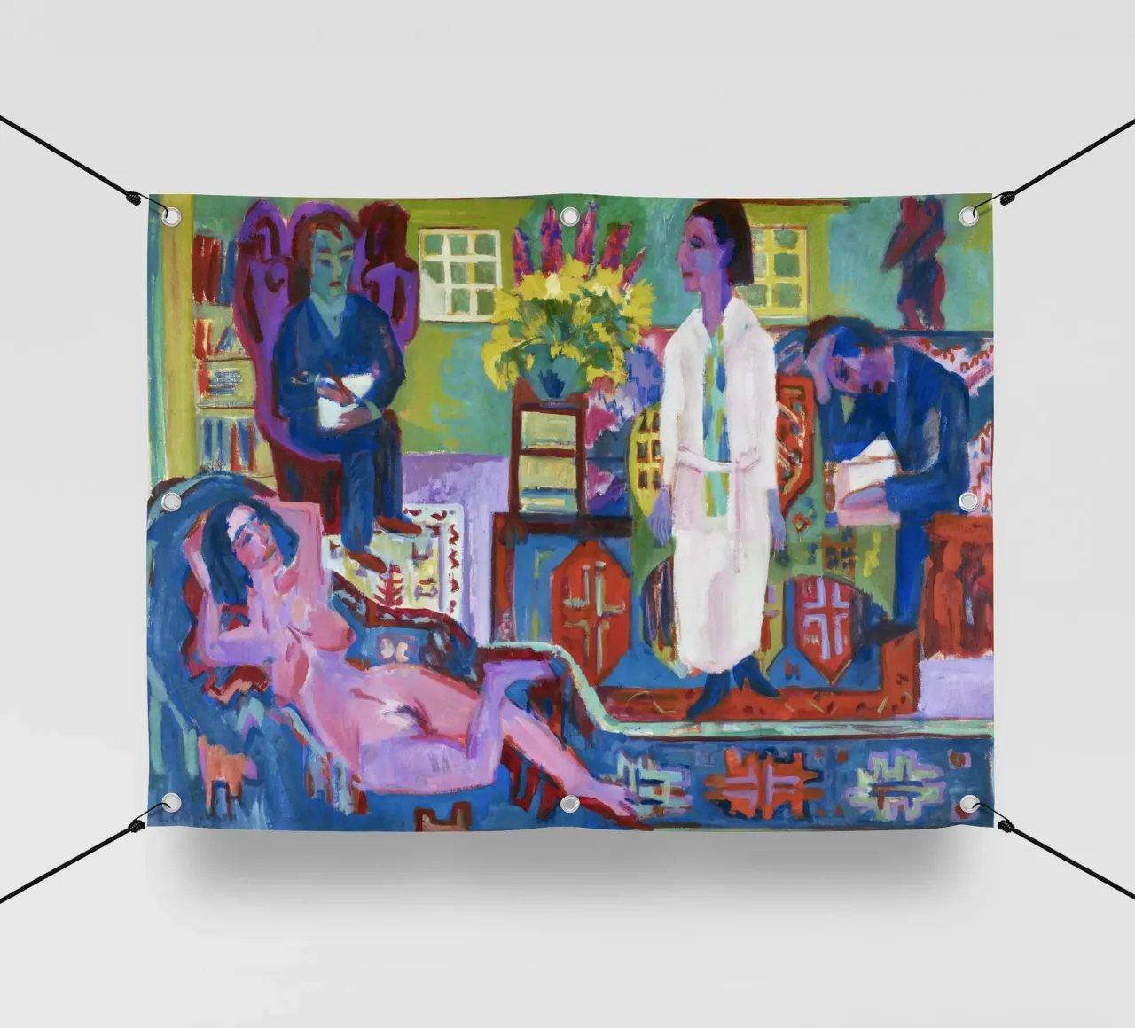 Kirchner Modern Bohemia German Expressionist Print PVC Plane von NorwesClub