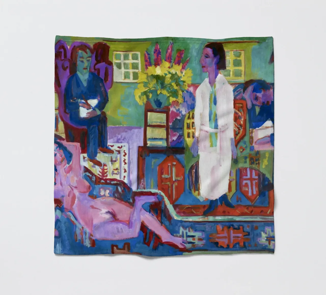 Kirchner Modern Bohemia German Expressionist Print Fleecedecke von NorwesClub