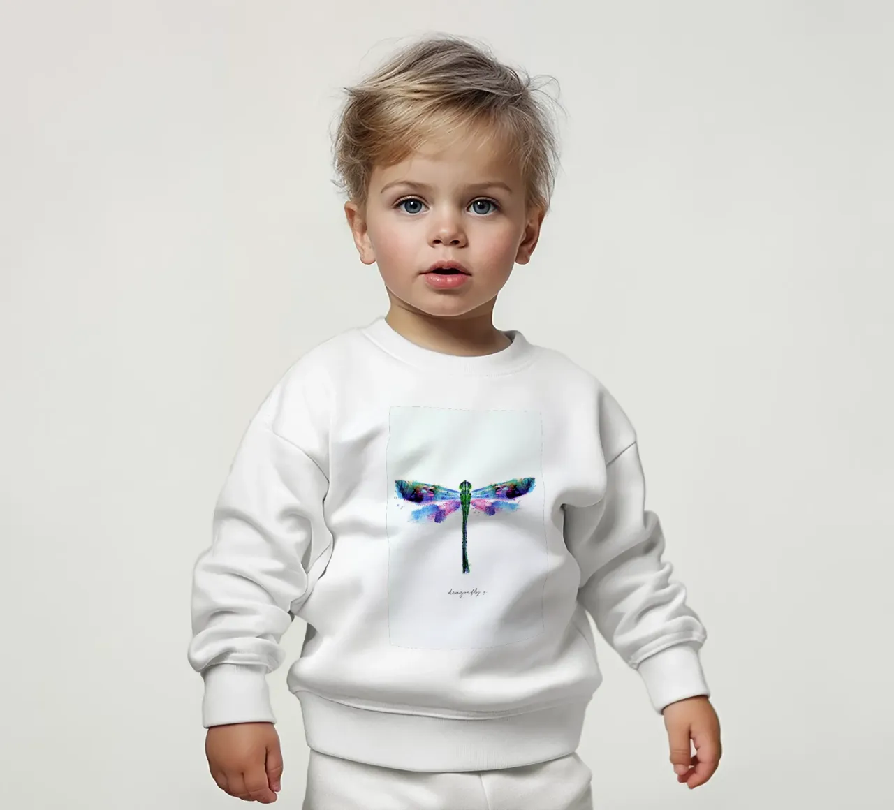 Ink Dragonfly Iridescent II felpa neonato da Flora & Fauna