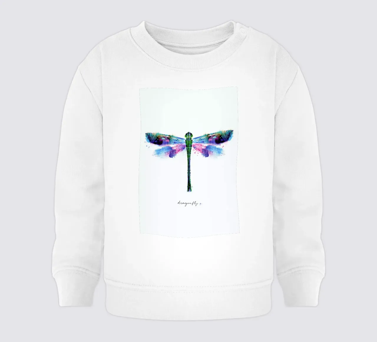 Ink Dragonfly Iridescent II sudadera de bebé de Flora & Fauna