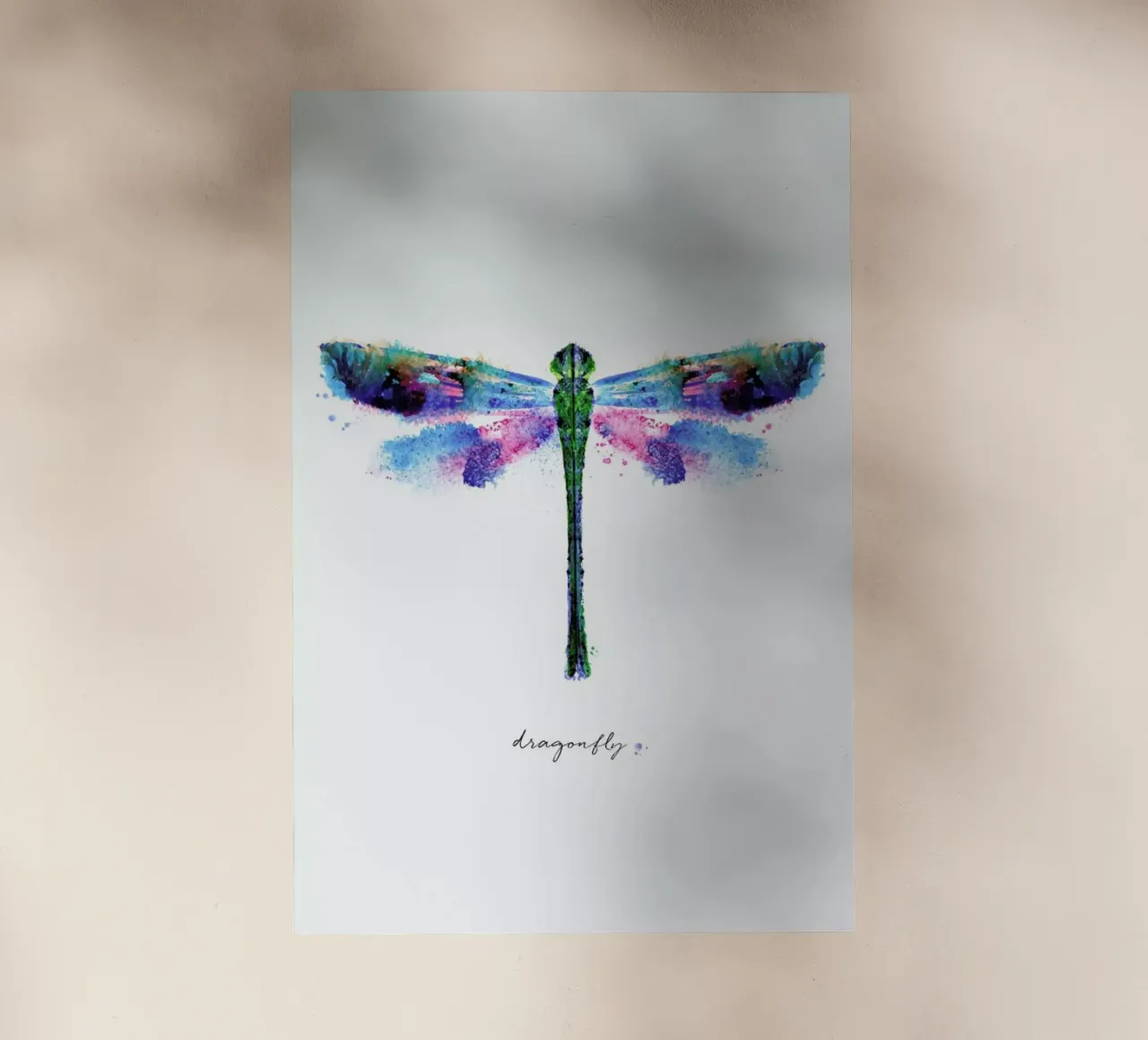 Ink Dragonfly Iridescent II pellicola backlit da Flora & Fauna