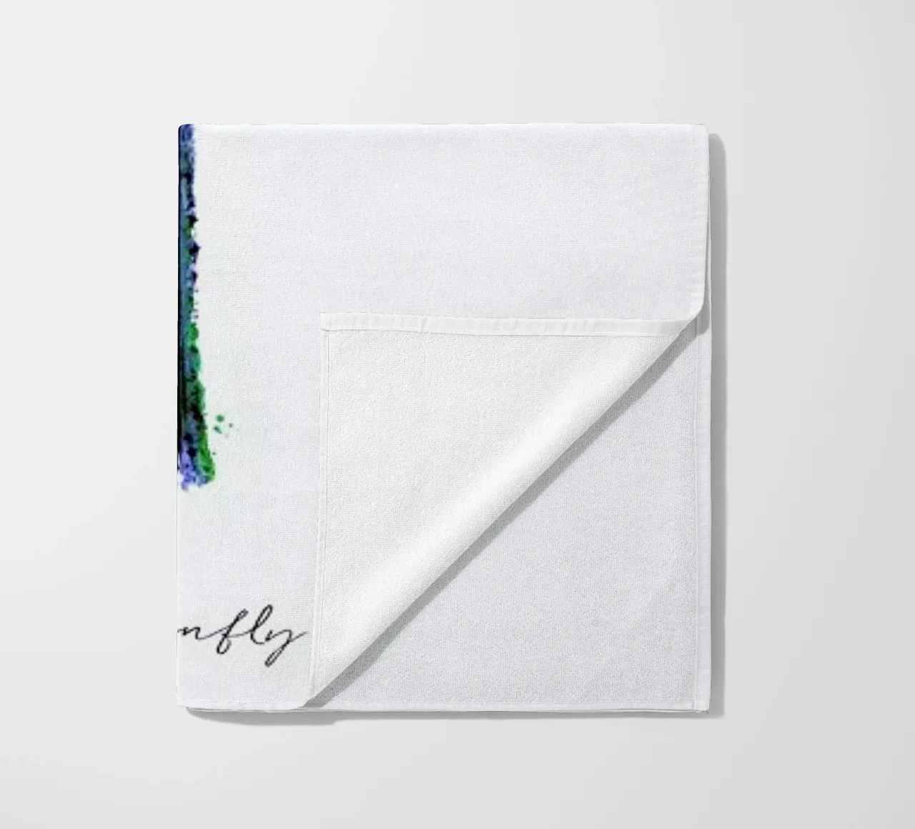 Ink Dragonfly Iridescent II beach towel by Flora & Fauna