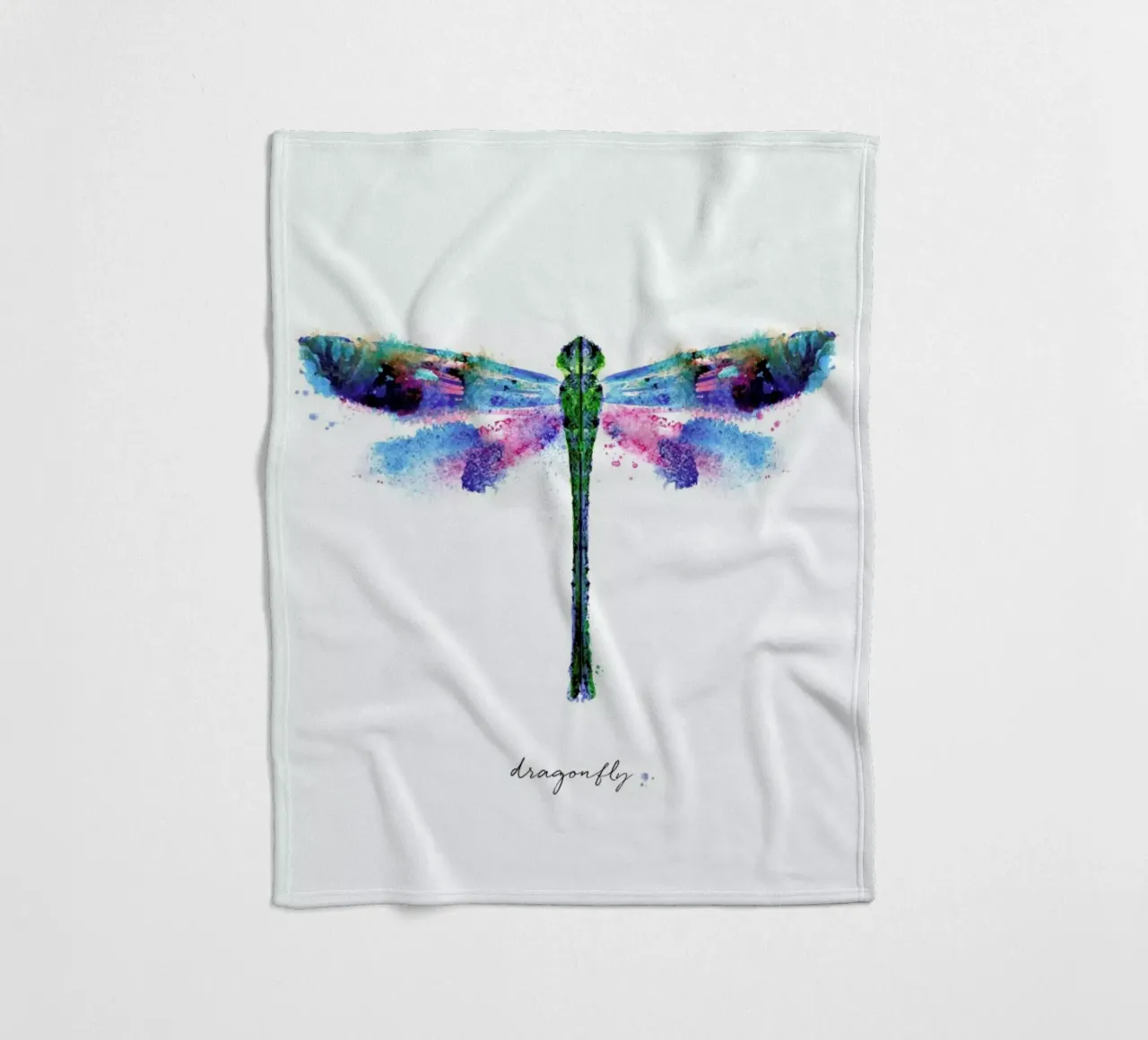 Ink Dragonfly Iridescent II coperta in pile da Flora & Fauna