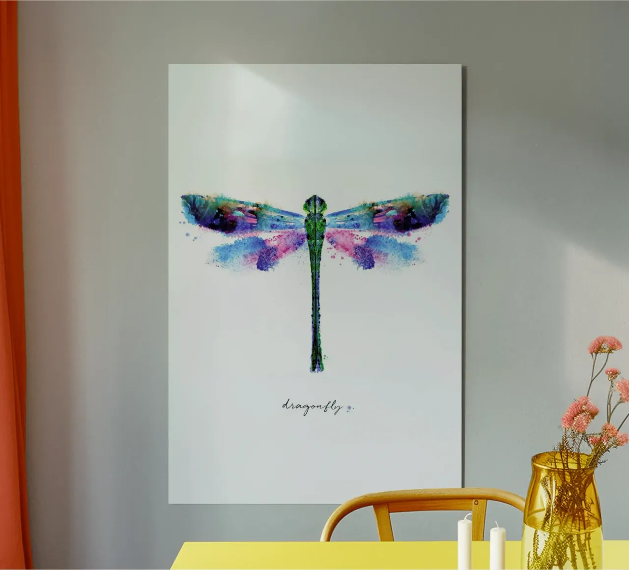 Ink Dragonfly Iridescent II alluminio dibond da Flora & Fauna