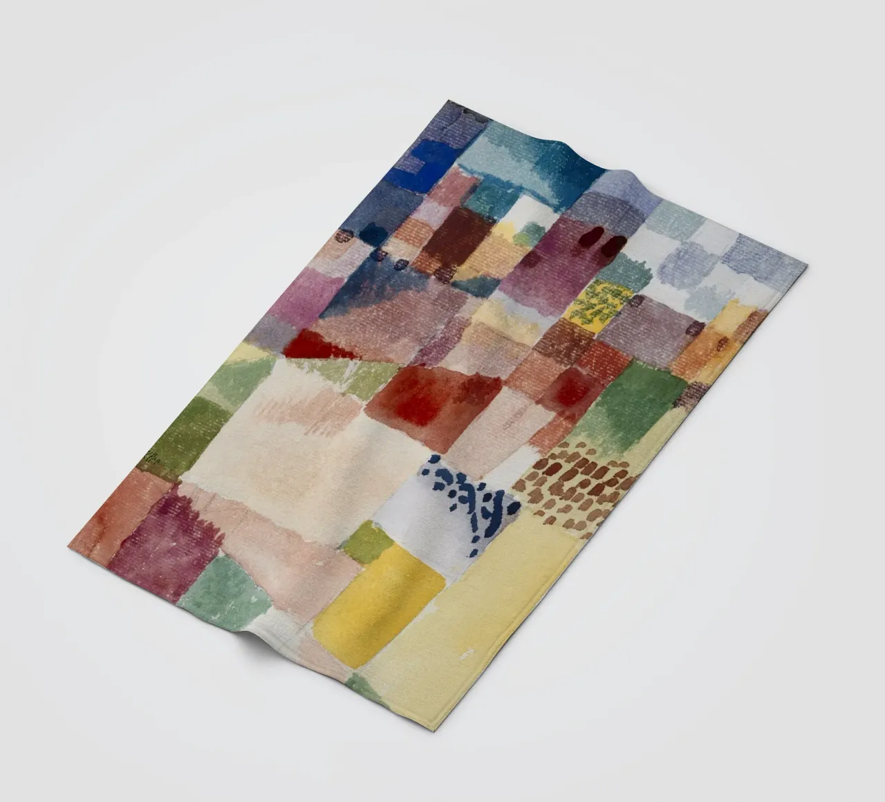 Klee Motif Hammamet Abstract Geometric Art Print fleece blanket by NorwesClub
