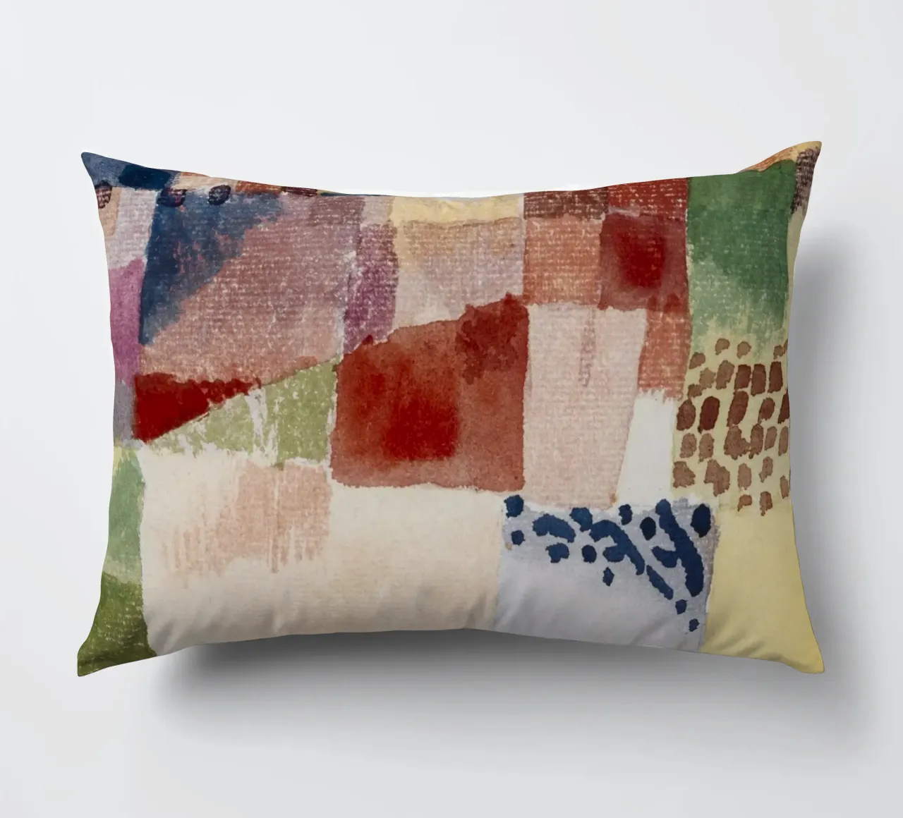 Klee Motif Hammamet Abstract Geometric Art Print decorative cushion by NorwesClub