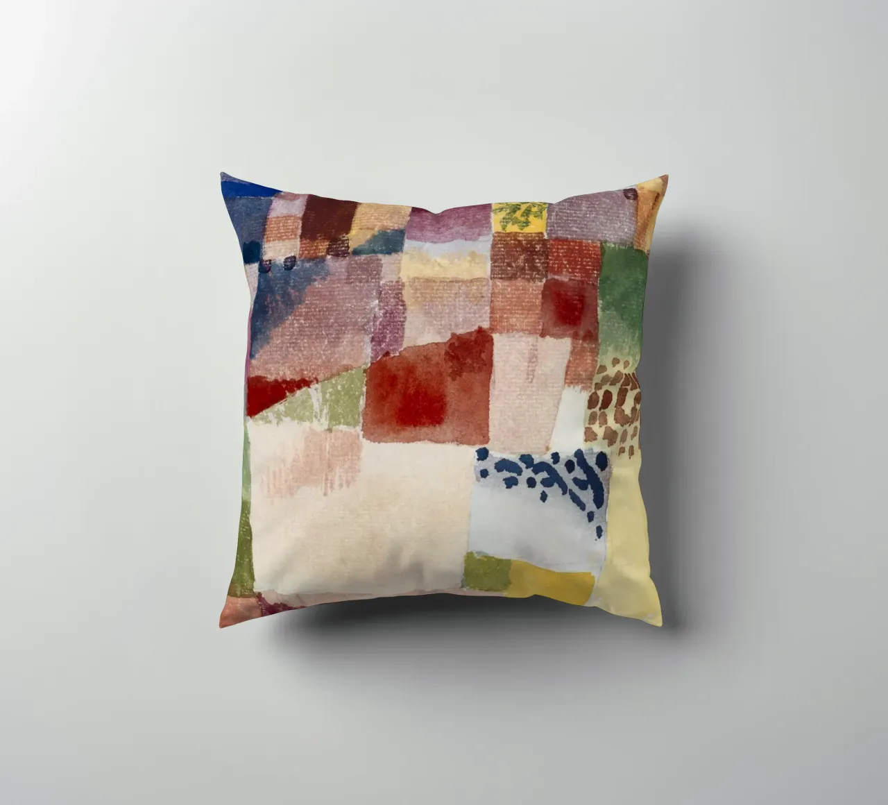 Klee Motif Hammamet Abstract Geometric Art Print decorative cushion by NorwesClub