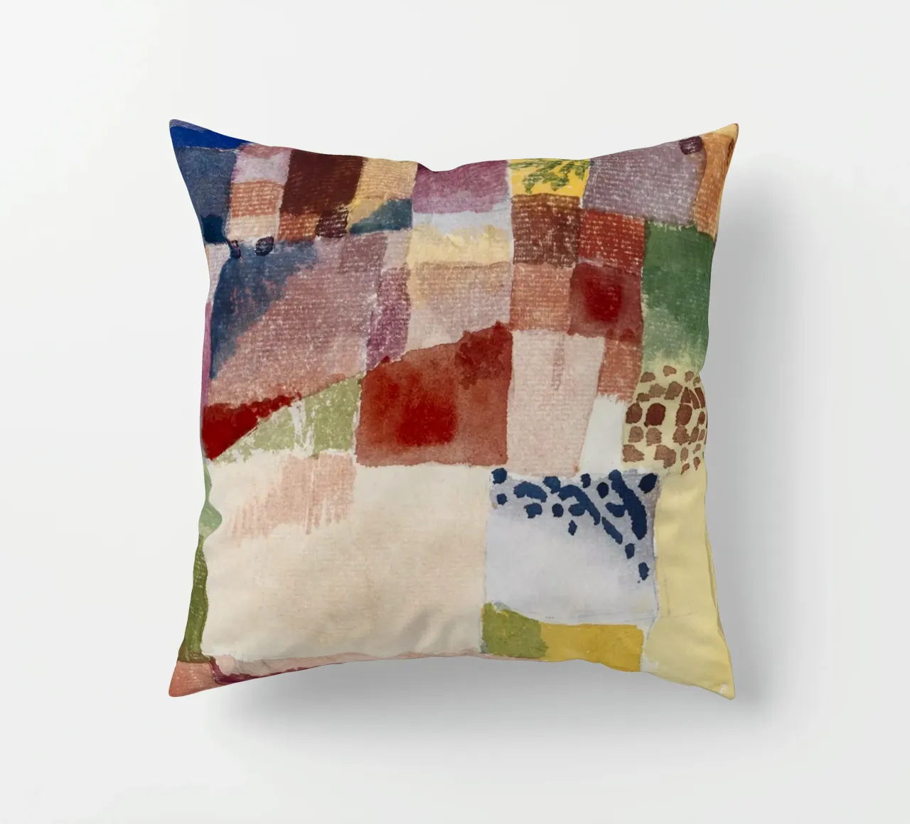 Klee Motif Hammamet Abstract Geometric Art Print decorative cushion by NorwesClub