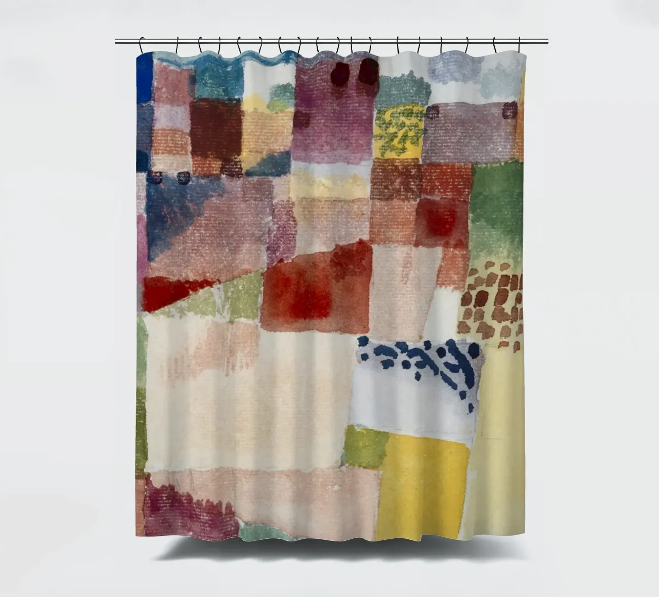 Klee Motif Hammamet Impresión Geométrica Abstracta cortina de baño de NorwesClub