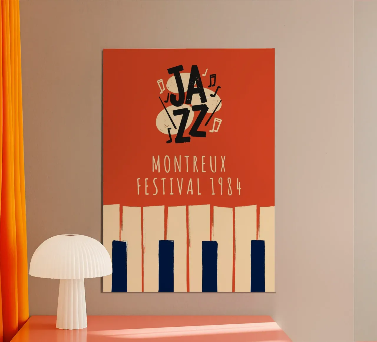 Montreux Jazz Festival 1984 Vintage Graphic Poster poster by NorwesClub