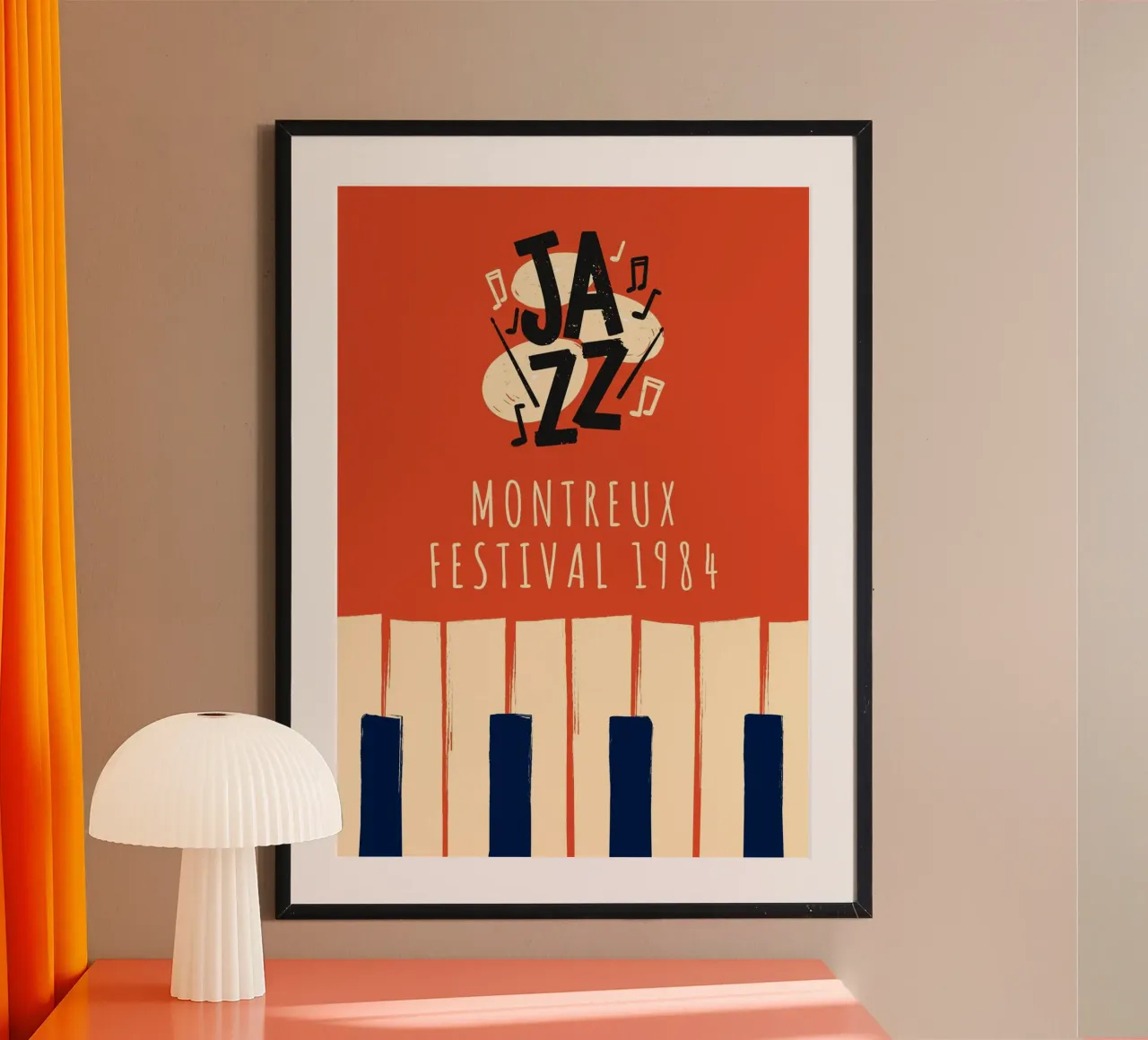 Montreux Jazz Festival 1984 Vintage Graphic Poster poster by NorwesClub