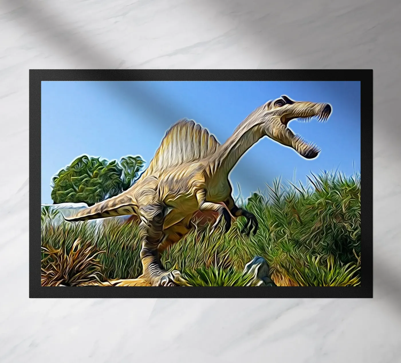 Spinosaurus doormat by Massimo Frascogna