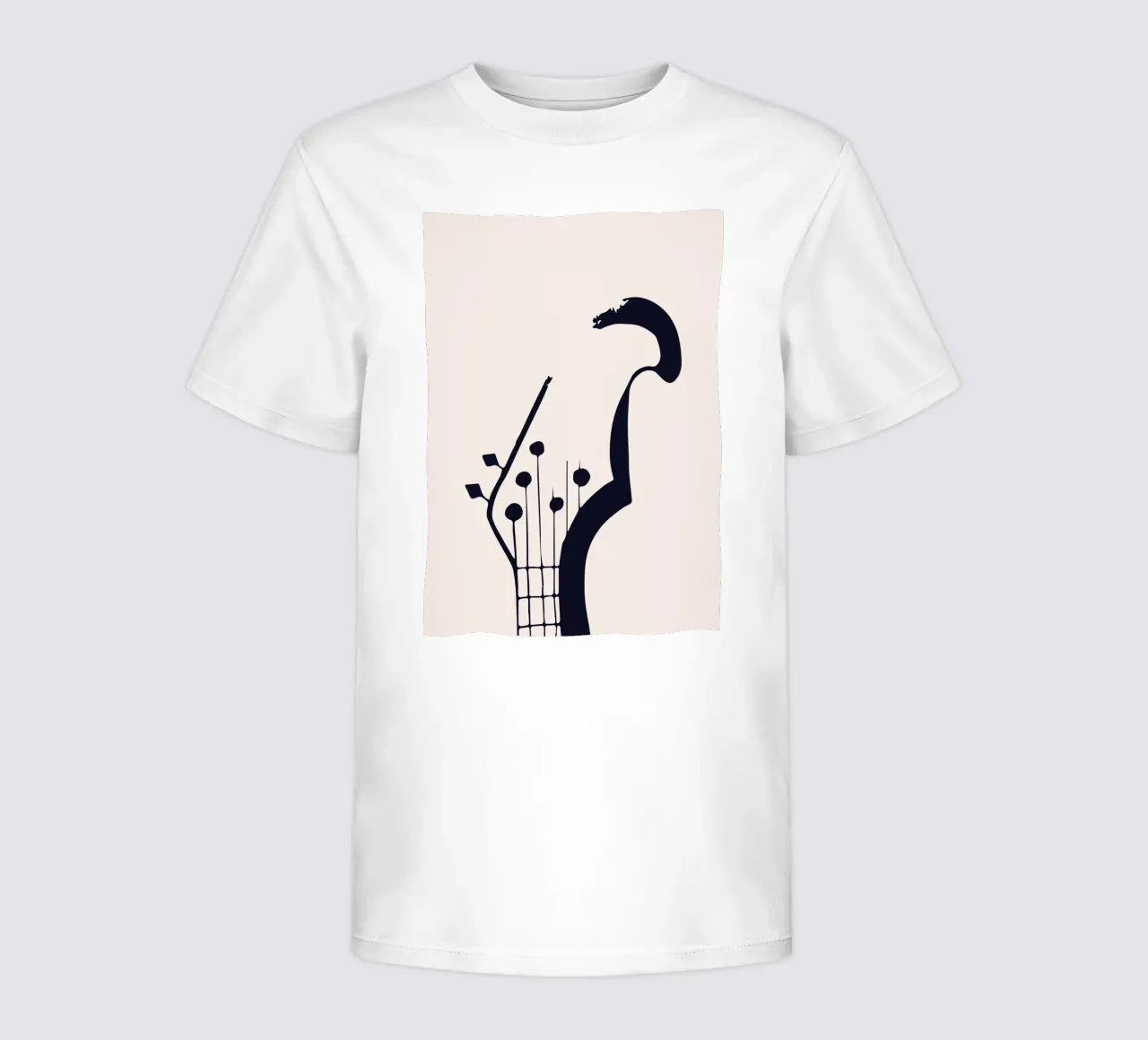 Botros Zaki Guitar Head Abstract Music Art Print kids t-shirt by NorwesClub