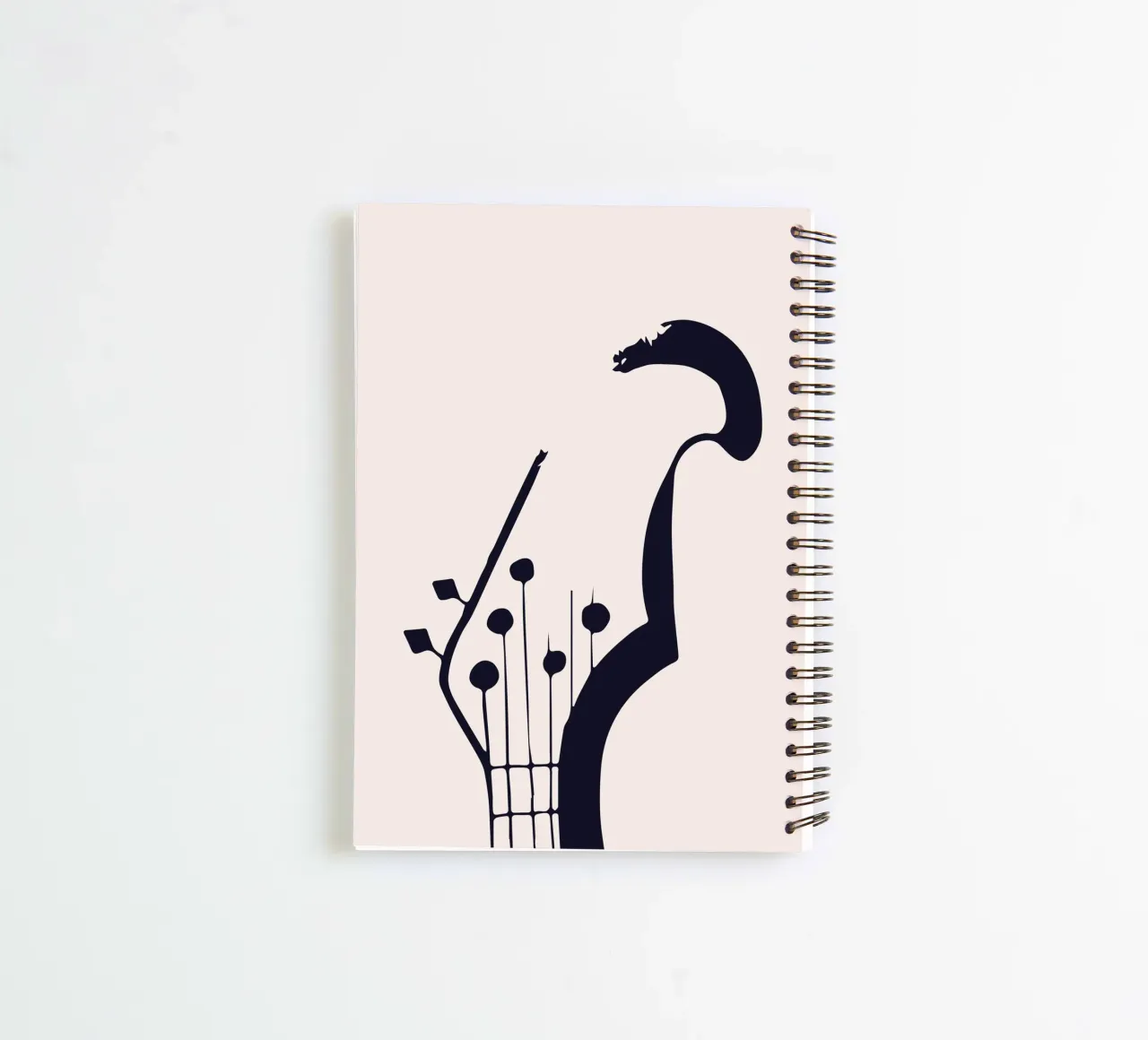 Botros Zaki Guitar Head Abstract Music Art Print spiral notebook by NorwesClub