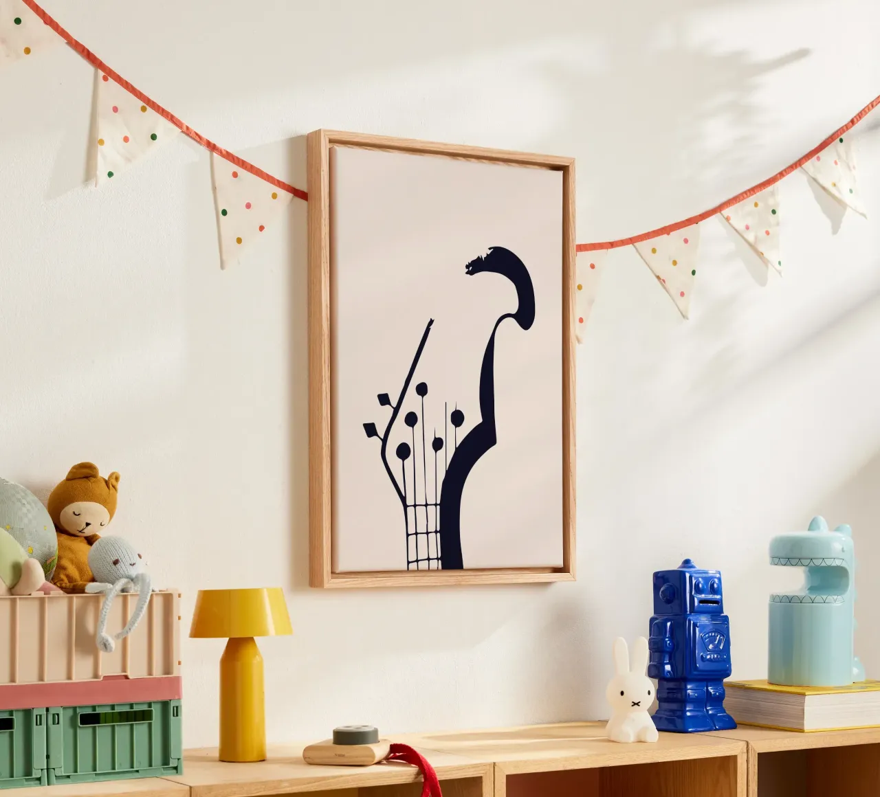 Botros Zaki Guitar Head Abstract Music Art Print canvas by NorwesClub