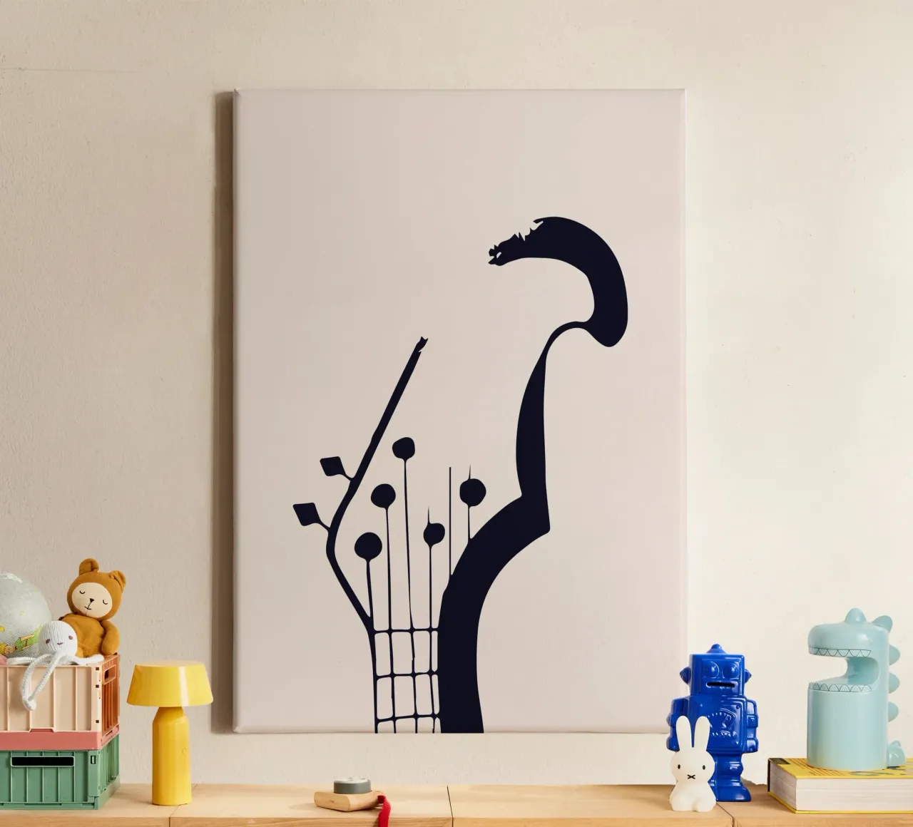 Botros Zaki Guitar Head Abstract Music Art Print canvas by NorwesClub