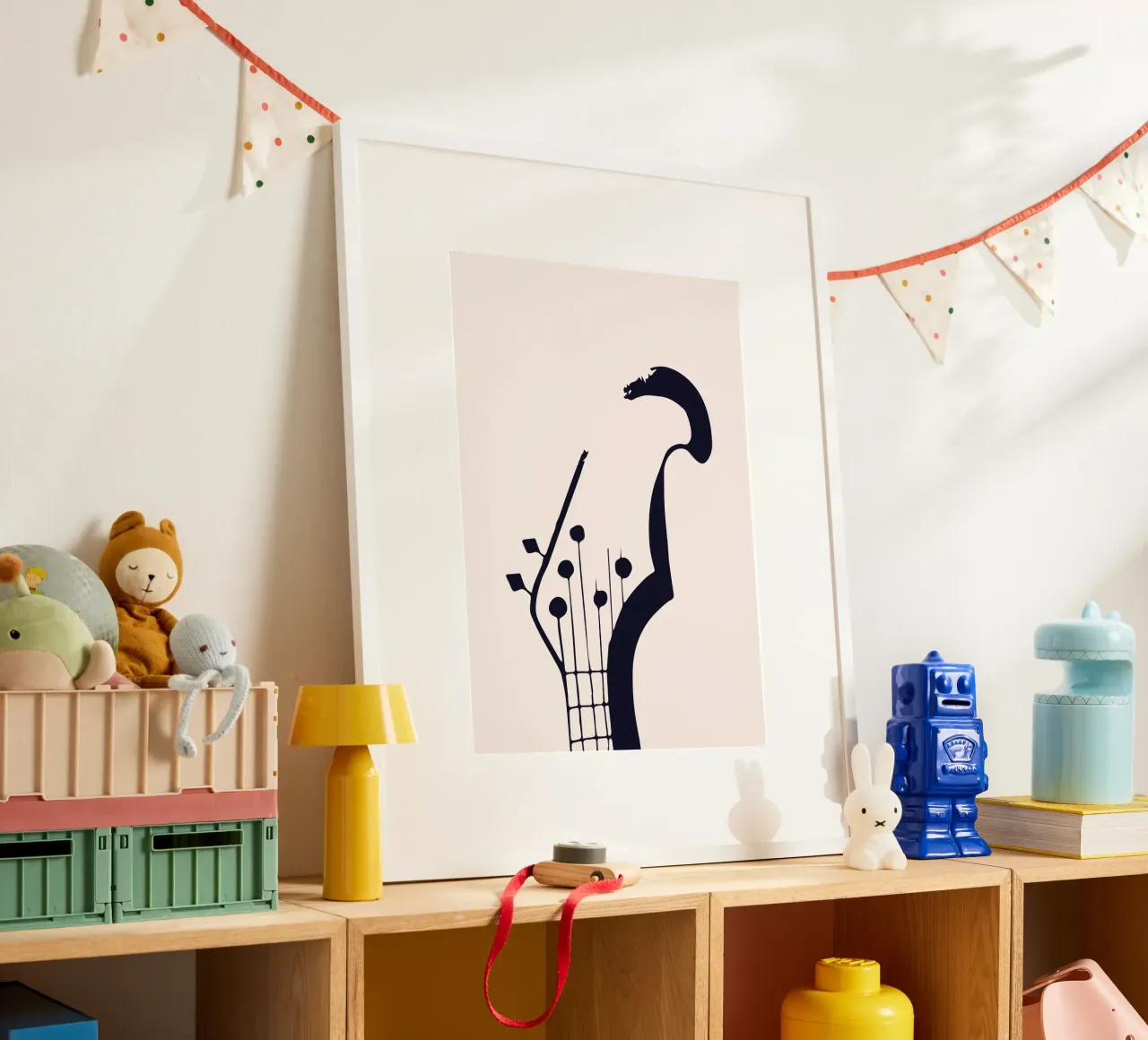 Botros Zaki Guitar Head Abstract Music Art Print poster de NorwesClub