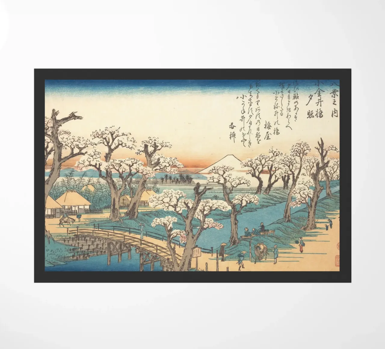 Ando Hiroshige – Evening Glow at Koganei Bridge zerbino da Wirla