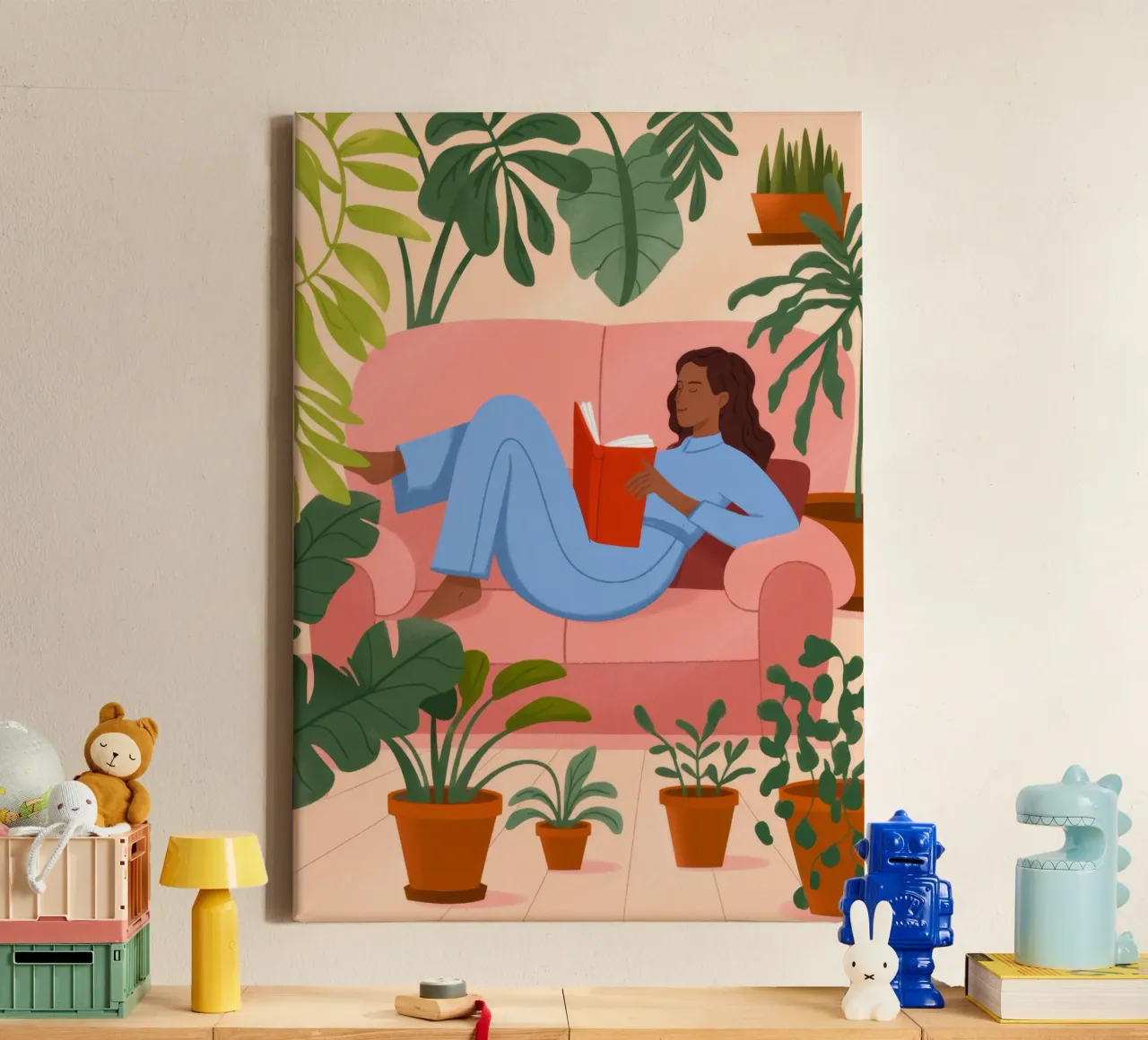 Cozy Reading Nook canvas by Fine Sanctuary