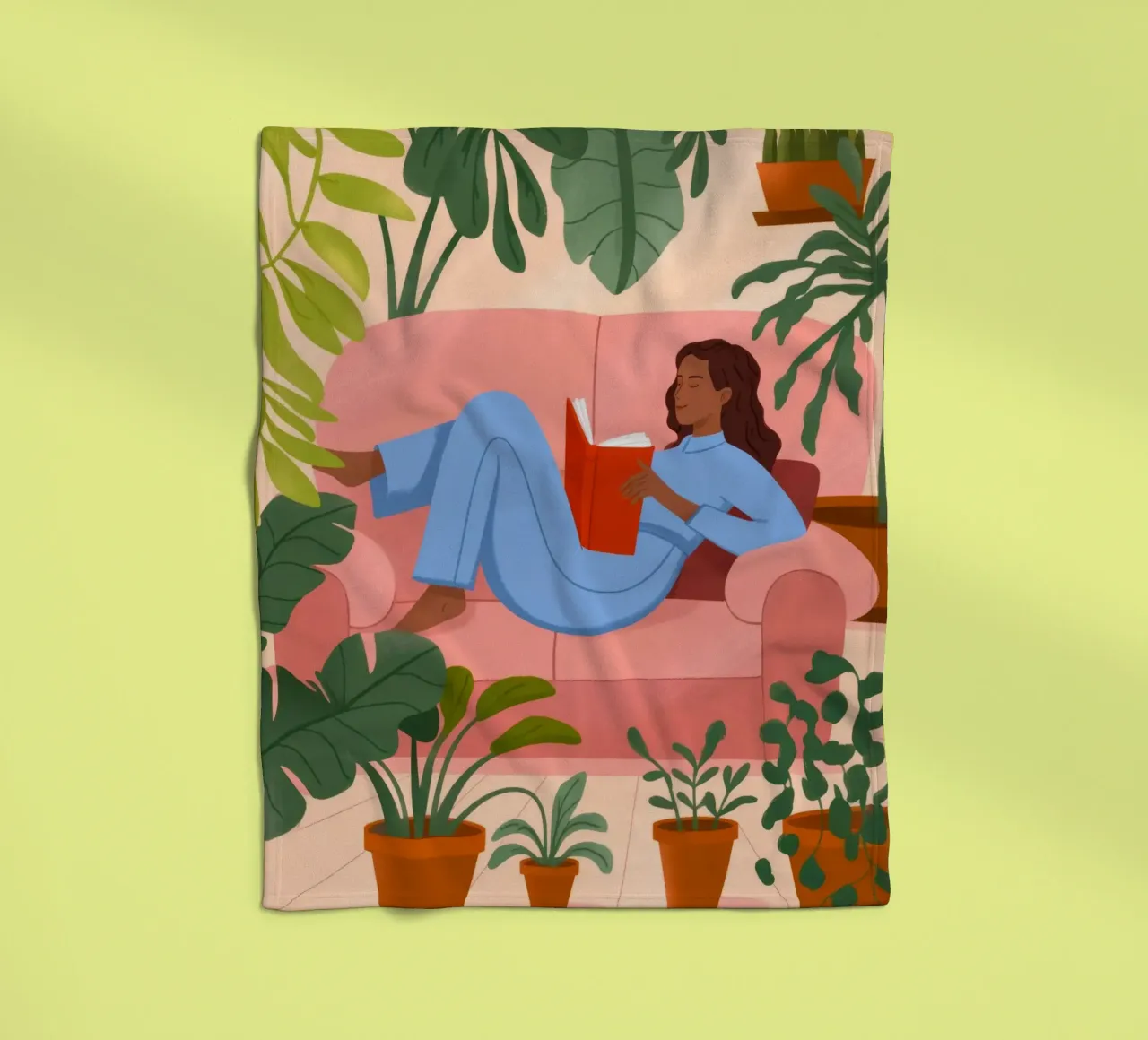 Cozy Reading Nook fleece blanket by Fine Sanctuary