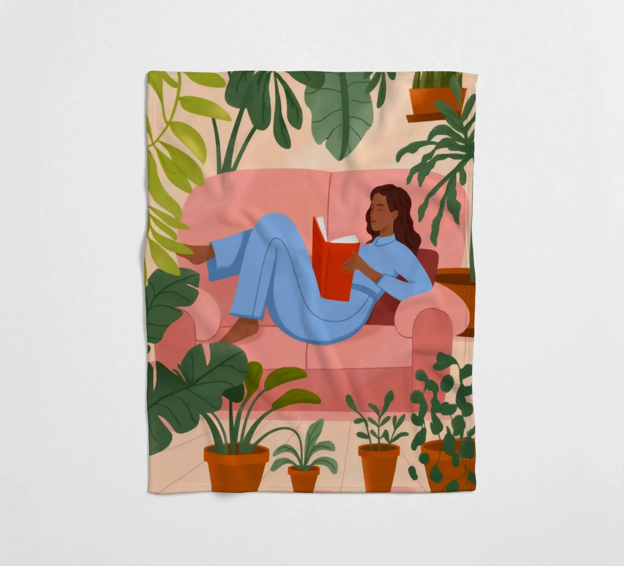 Cozy Reading Nook fleece blanket by Fine Sanctuary